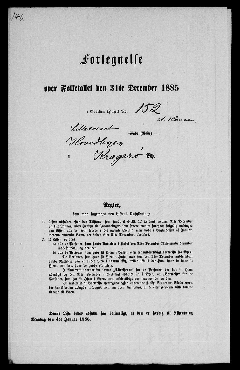 SAKO, 1885 census for 0801 Kragerø, 1885, p. 1324