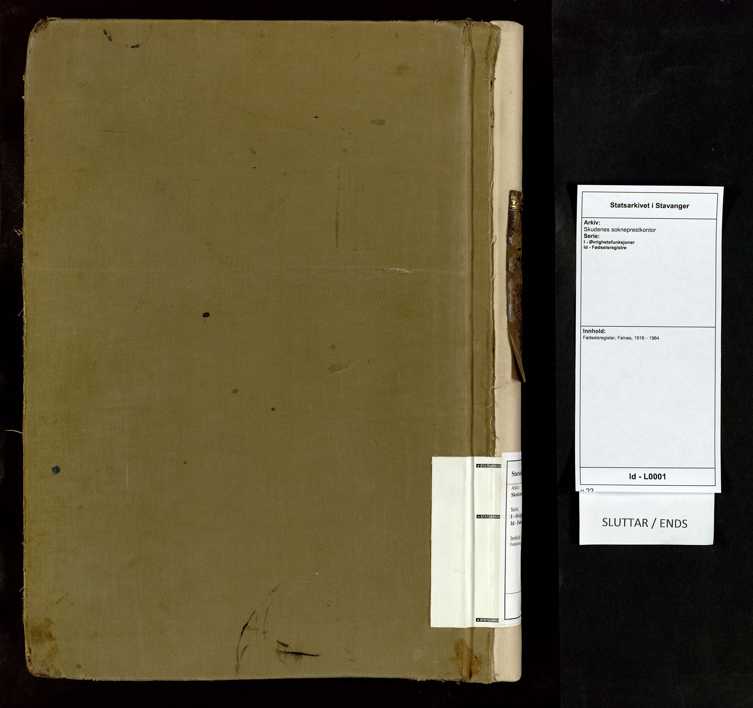 Skudenes sokneprestkontor, AV/SAST-A -101849/I/Id/L0001: Birth register no. 1, 1916-1964