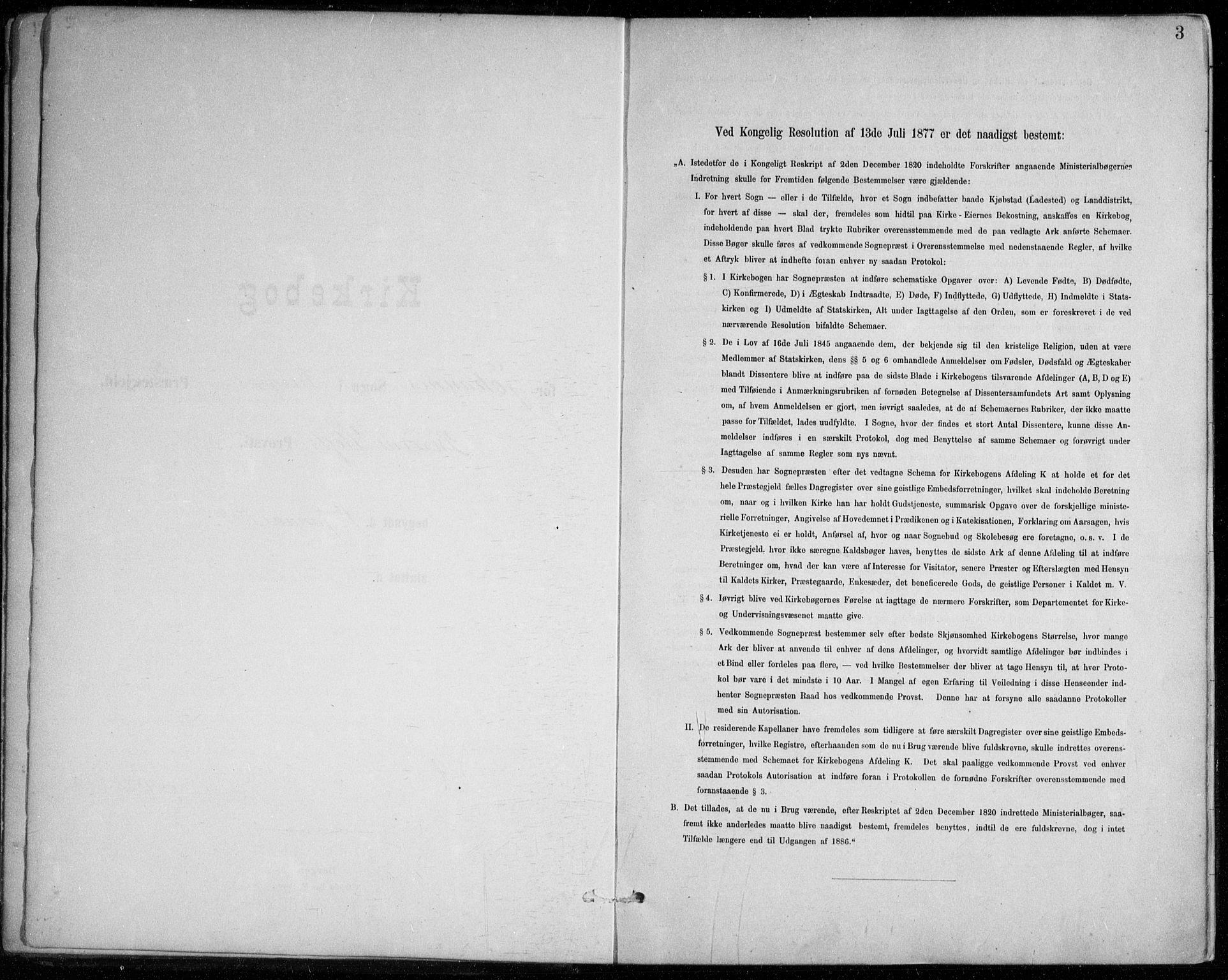 Johanneskirken sokneprestembete, SAB/A-76001/H/Haa/L0012: Parish register (official) no. D 1, 1885-1912, p. 3