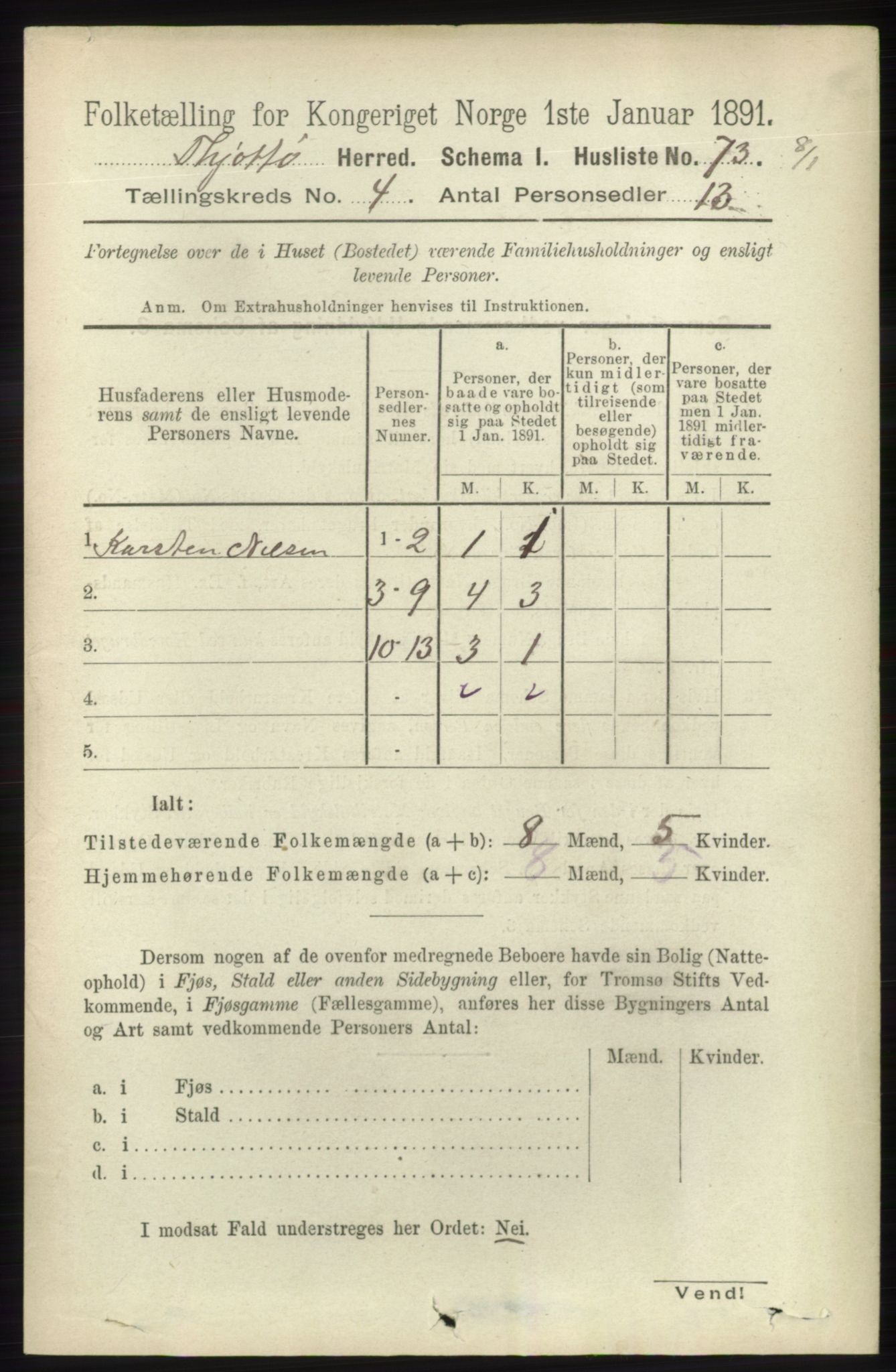 RA, 1891 census for 1817 Tjøtta, 1891, p. 1773