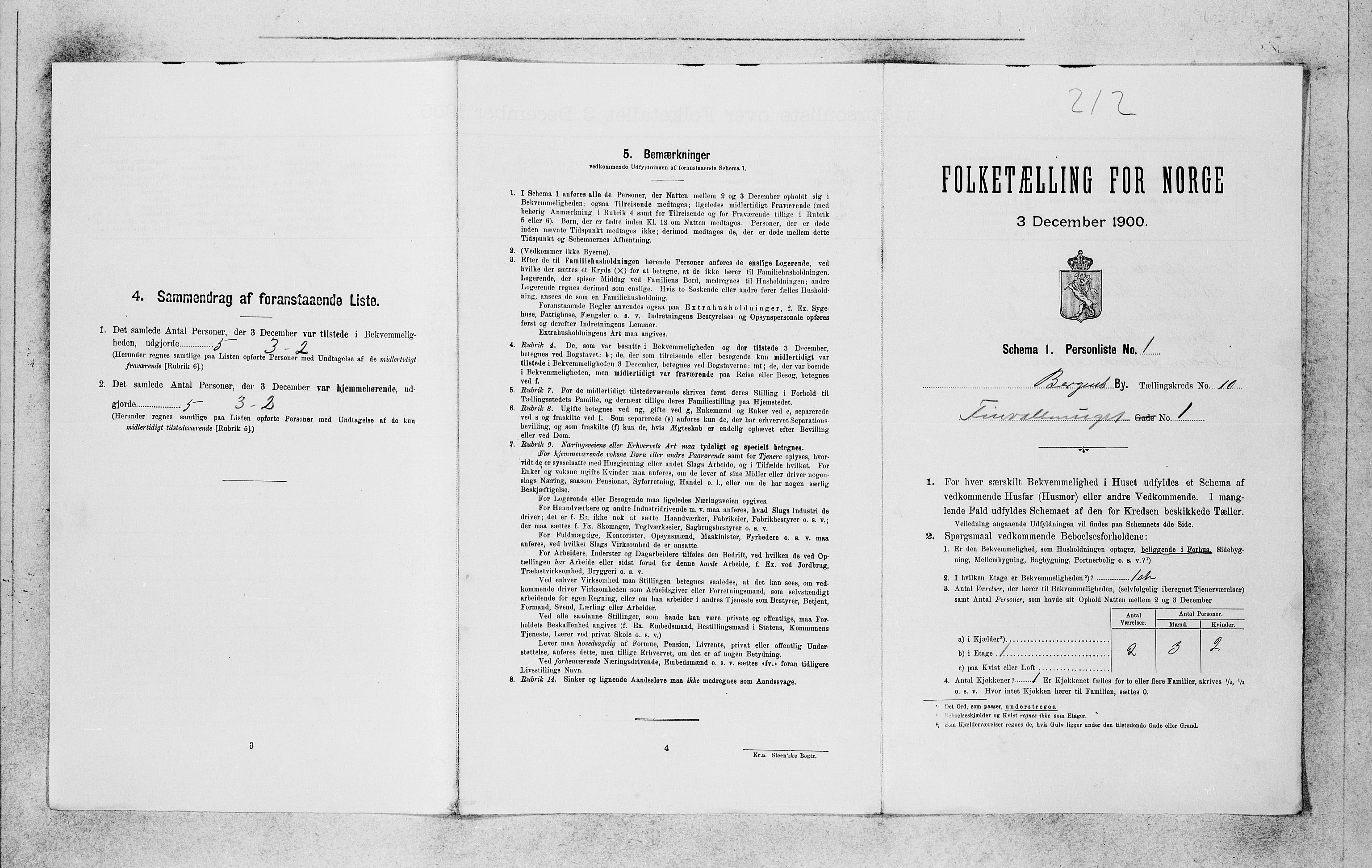 SAB, 1900 census for Bergen, 1900, p. 1879