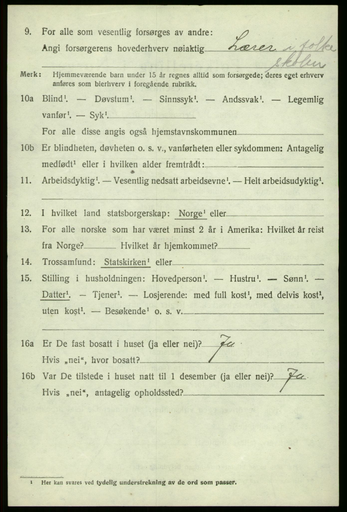 SAB, 1920 census for Fana, 1920, p. 22448