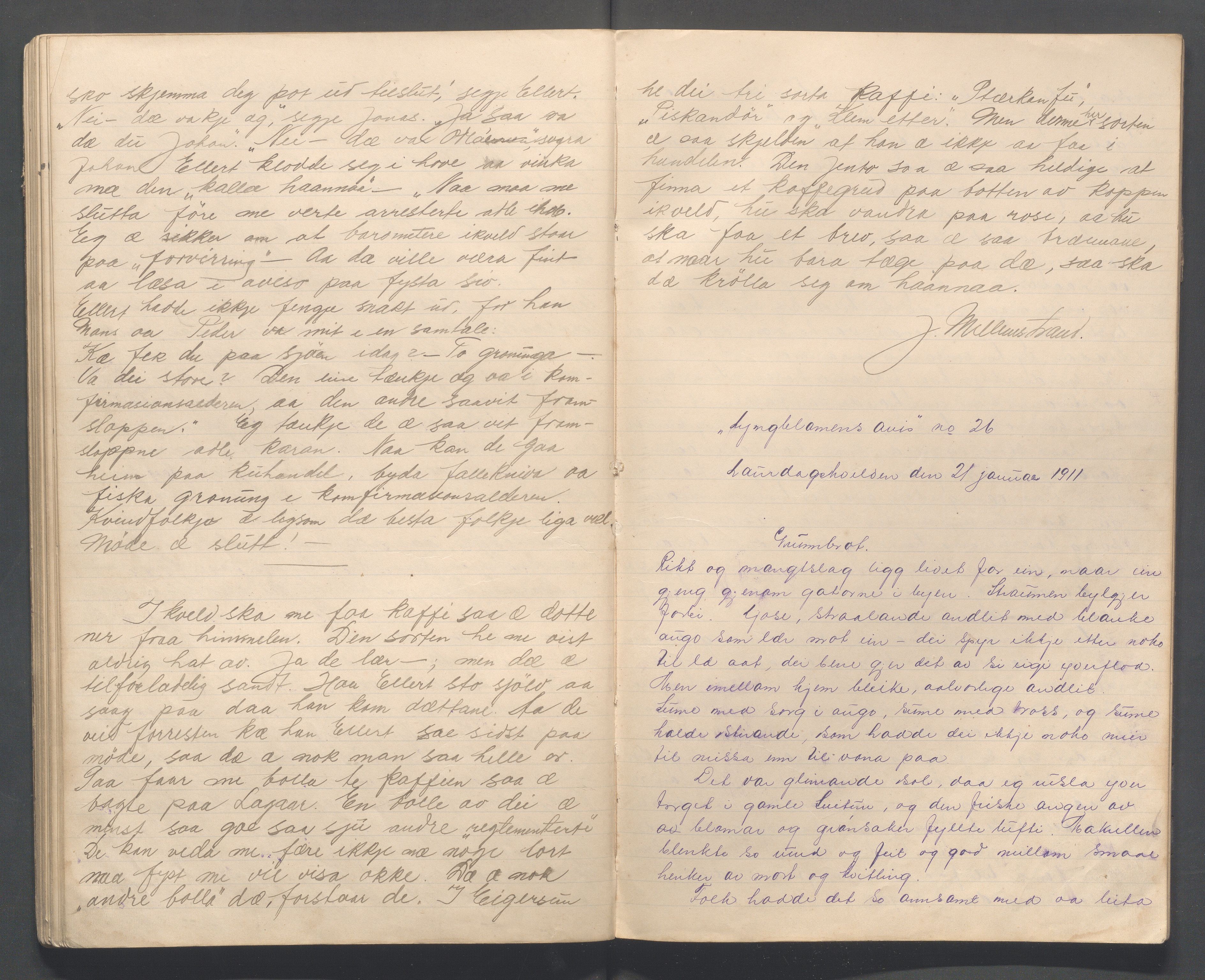 Hå kommune - PA 067  IOGT losje "Lyngblomen", IKAR/A-320/G/L0001:  "Lyngblomens avis, 1907-1912, p. 56