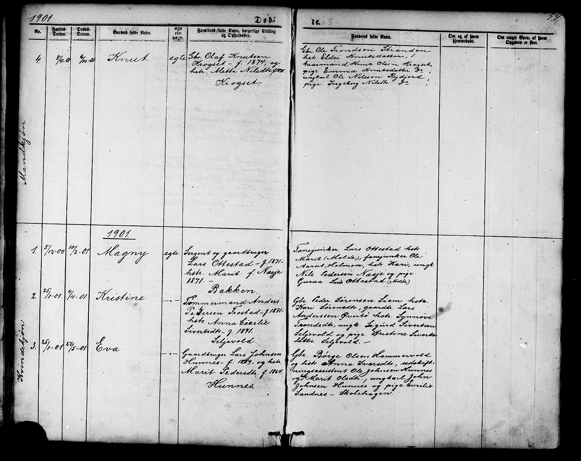 Ministerialprotokoller, klokkerbøker og fødselsregistre - Møre og Romsdal, AV/SAT-A-1454/548/L0614: Parish register (copy) no. 548C02, 1867-1917, p. 54