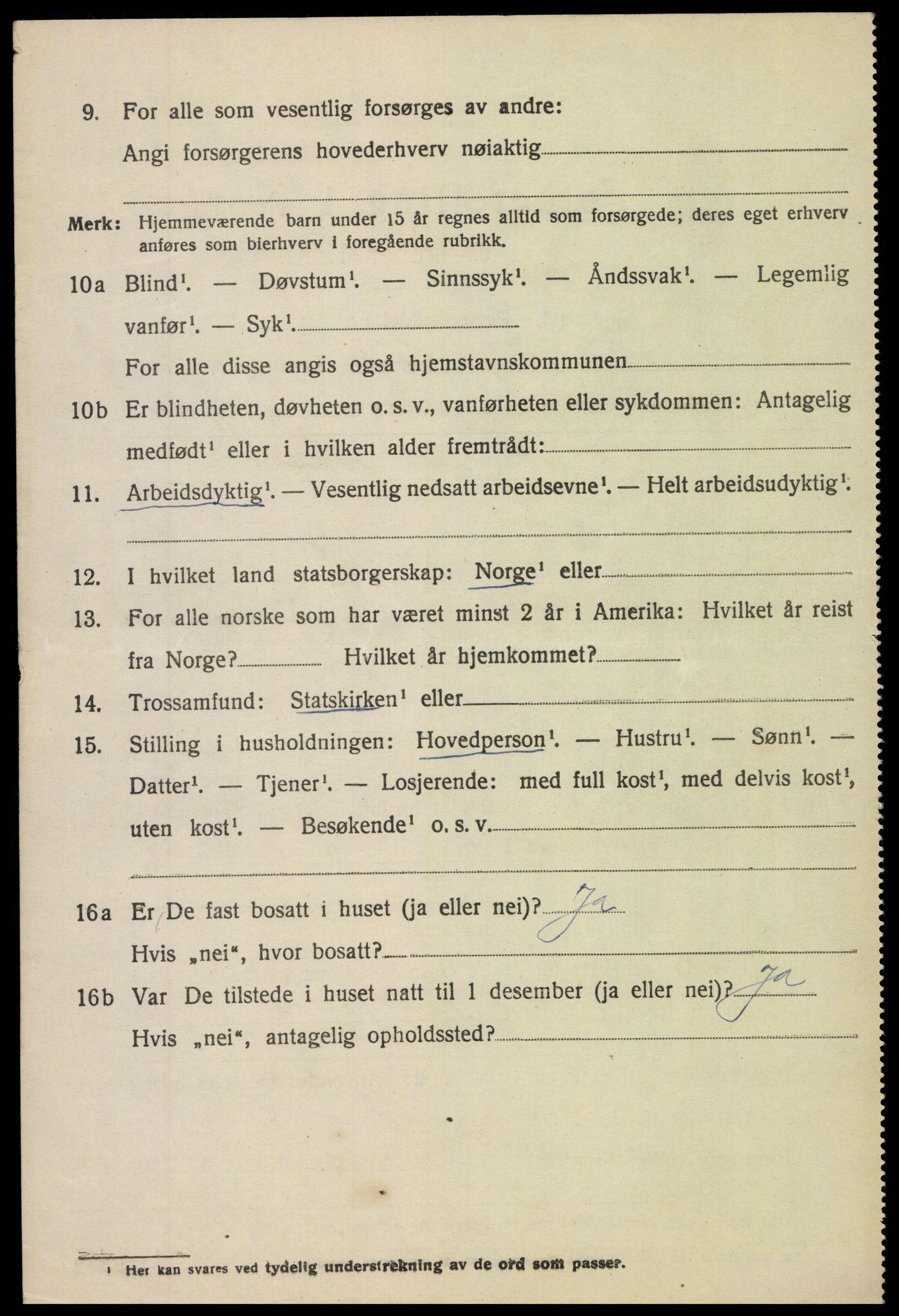SAH, 1920 census for Øystre Slidre, 1920, p. 4014