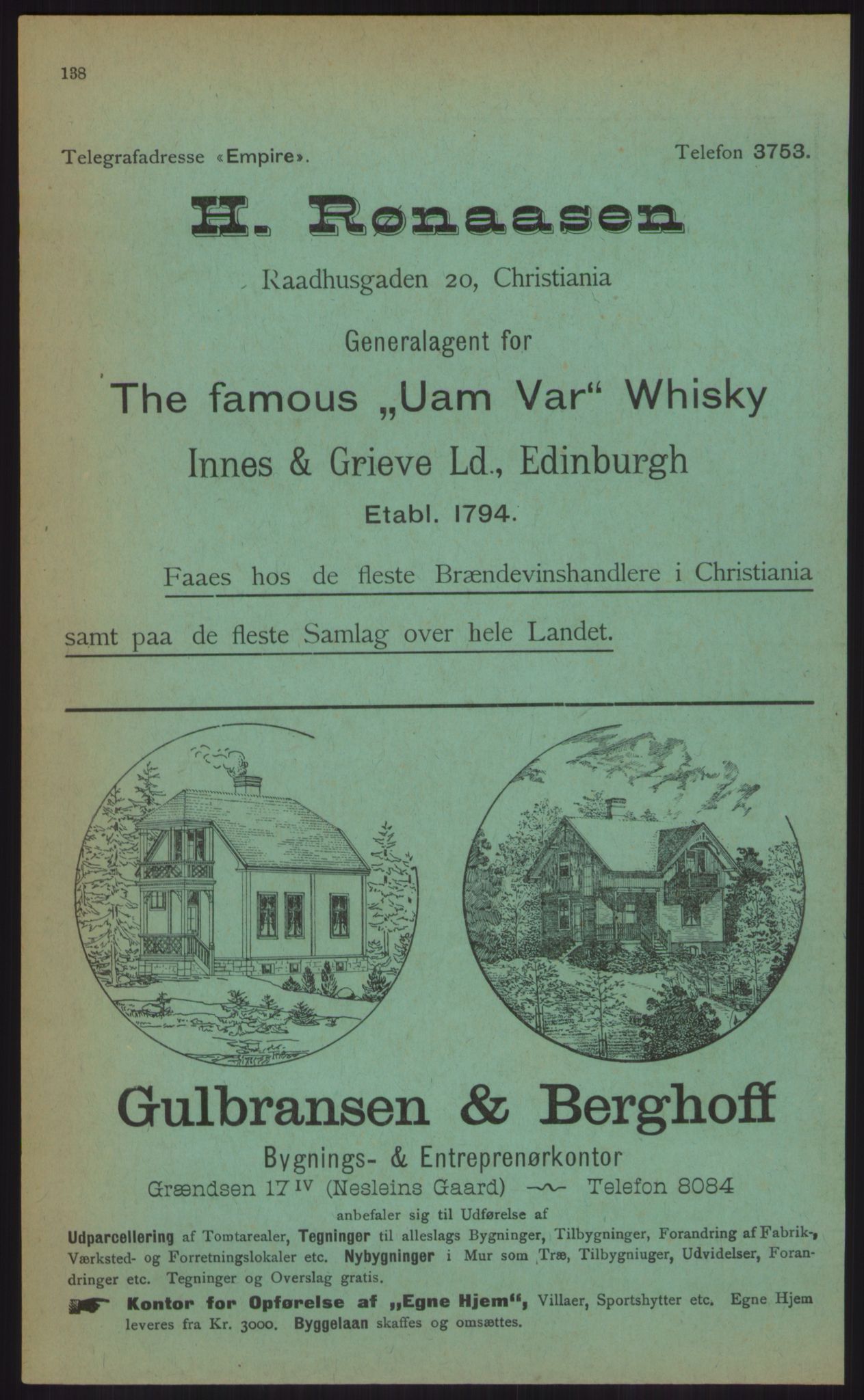 Kristiania/Oslo adressebok, PUBL/-, 1903, p. 138