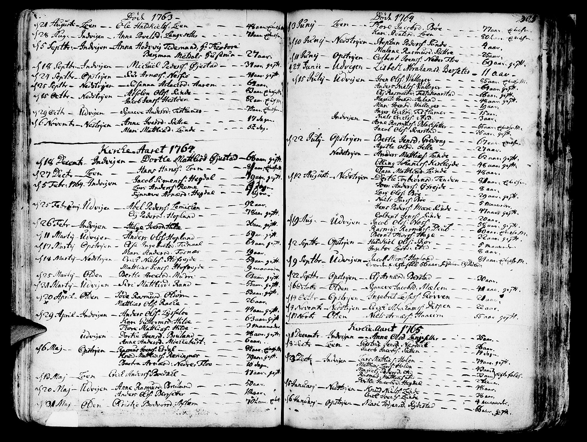 Innvik sokneprestembete, SAB/A-80501: Parish register (official) no. A 1, 1750-1816, p. 305