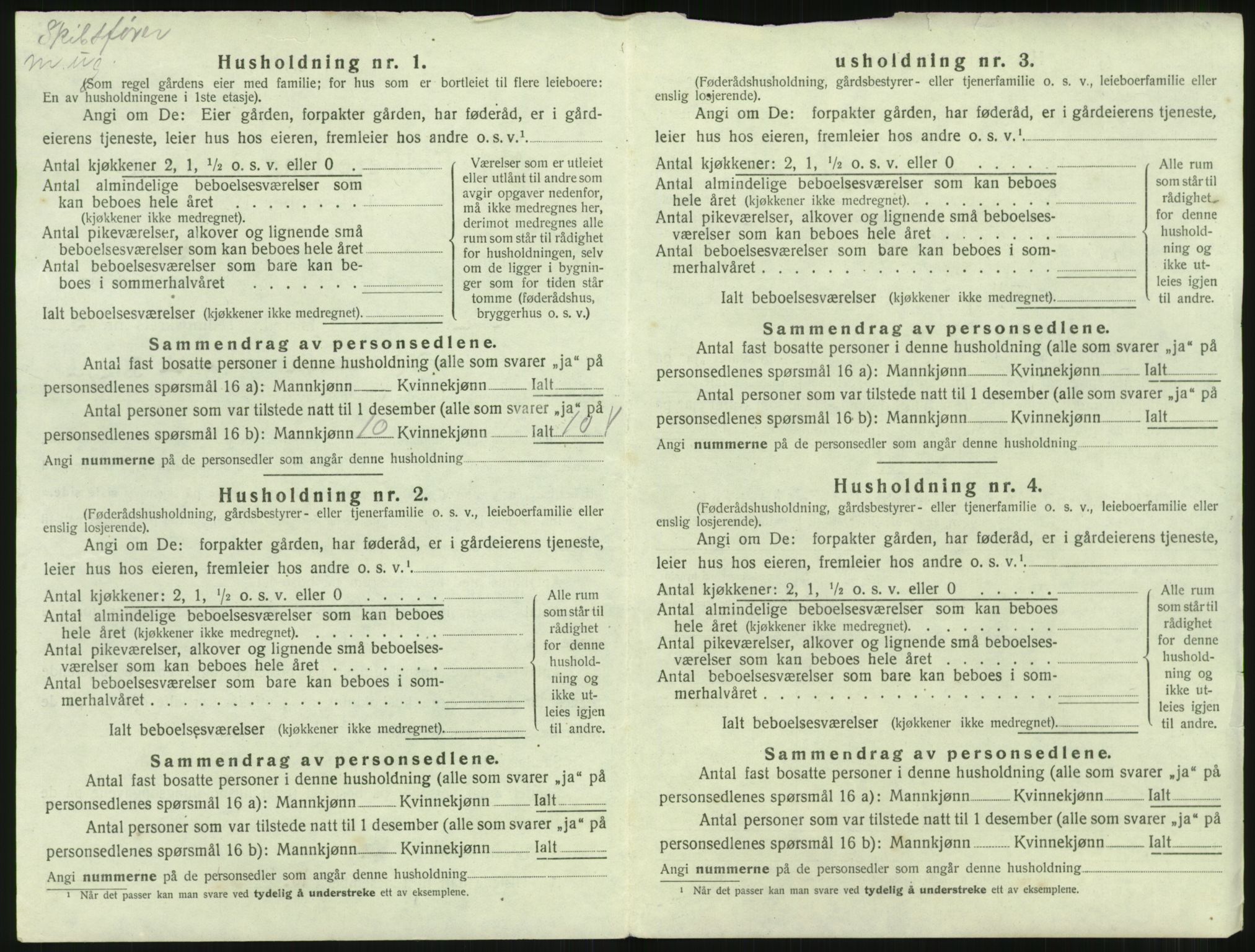 SAST, 1920 census for Bokn, 1920, p. 341