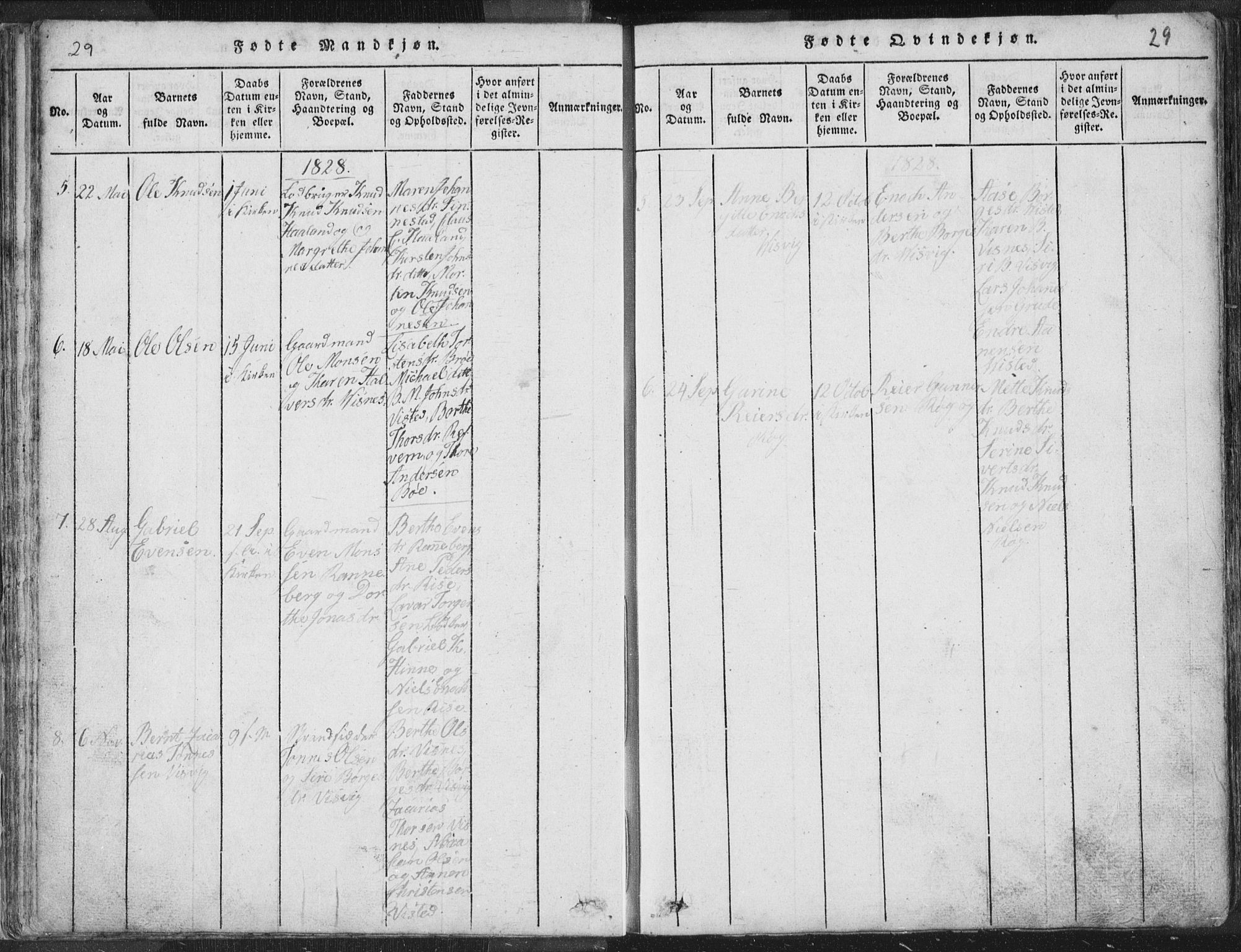 Hetland sokneprestkontor, AV/SAST-A-101826/30/30BA/L0001: Parish register (official) no. A 1, 1816-1856, p. 29