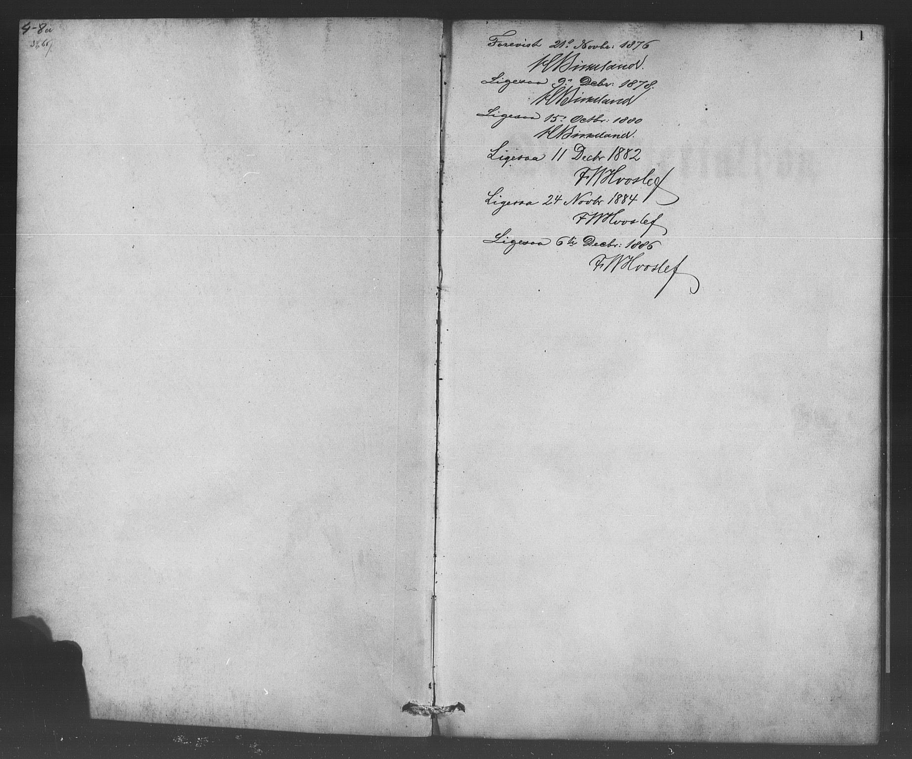 Bergen kommunale pleiehjem - stiftelsespresten, SAB/A-100281: Parish register (official) no. A 1, 1874-1886, p. 1