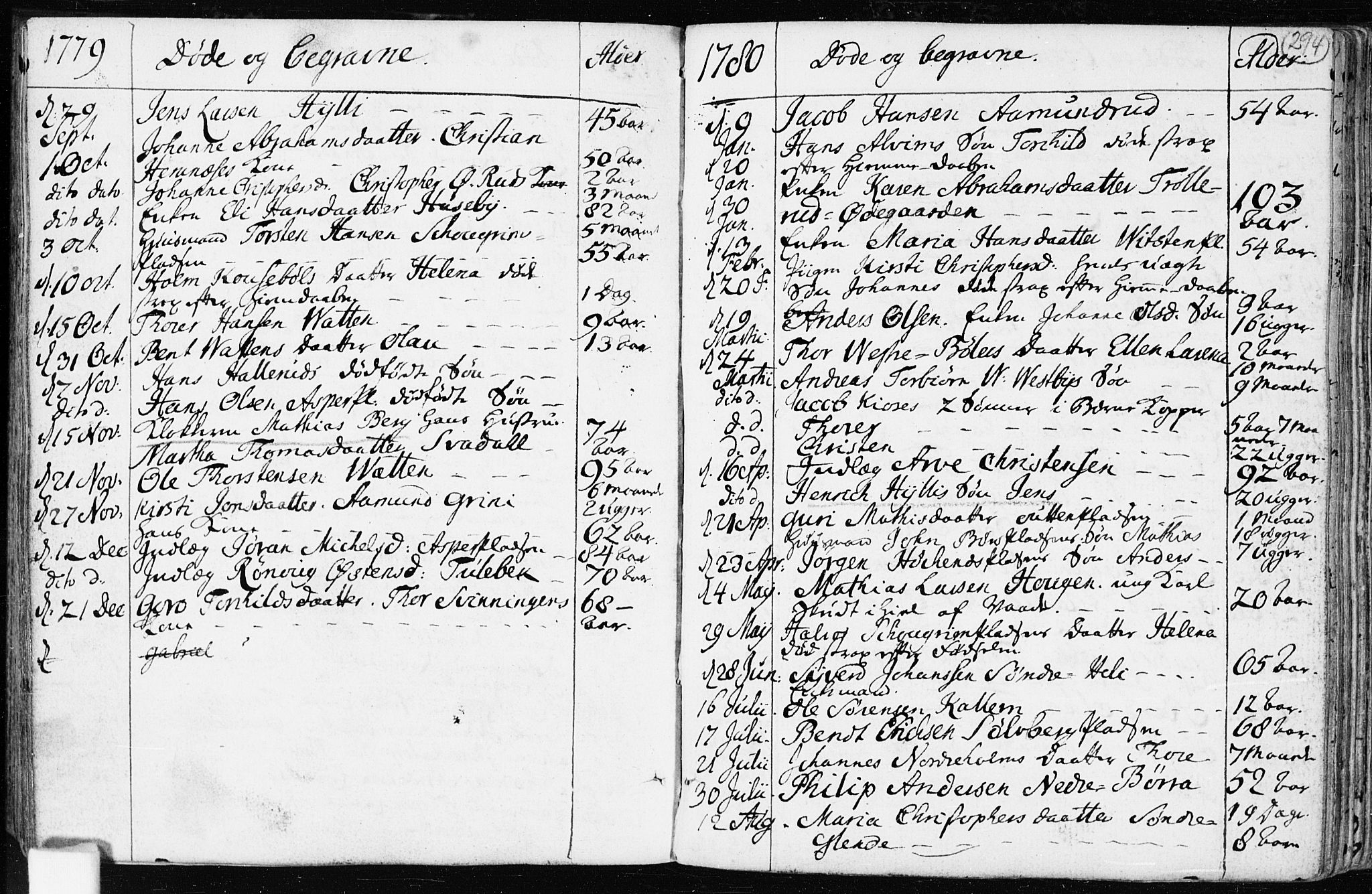 Spydeberg prestekontor Kirkebøker, AV/SAO-A-10924/F/Fa/L0003: Parish register (official) no. I 3, 1778-1814, p. 294