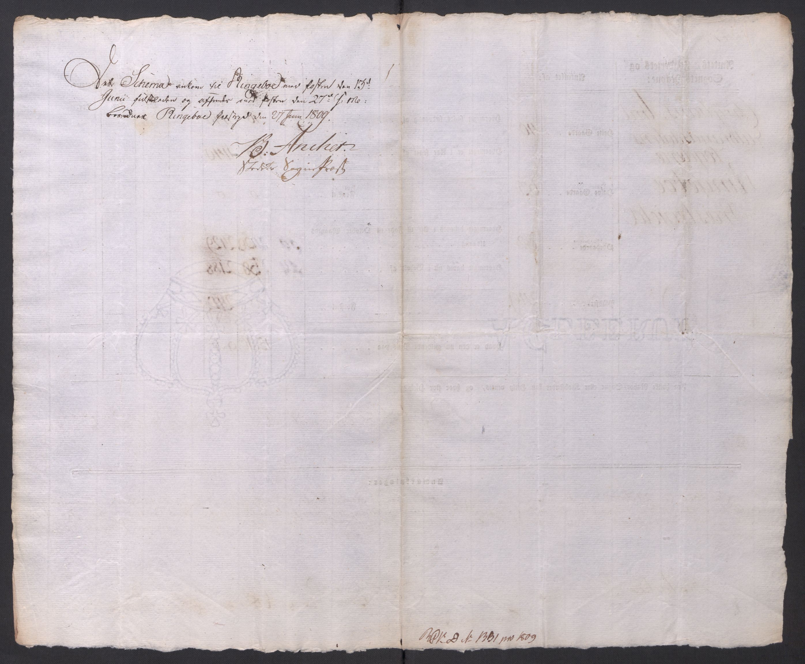 Regjeringskommisjonen 1807-1810, 1. kontor/byrå, AV/RA-EA-2871/Dd/L0014: Kornavl: De utfyldte skjemaer fra sognekommisjonene i Kristiania og Kristiansand stift, 1809, p. 127