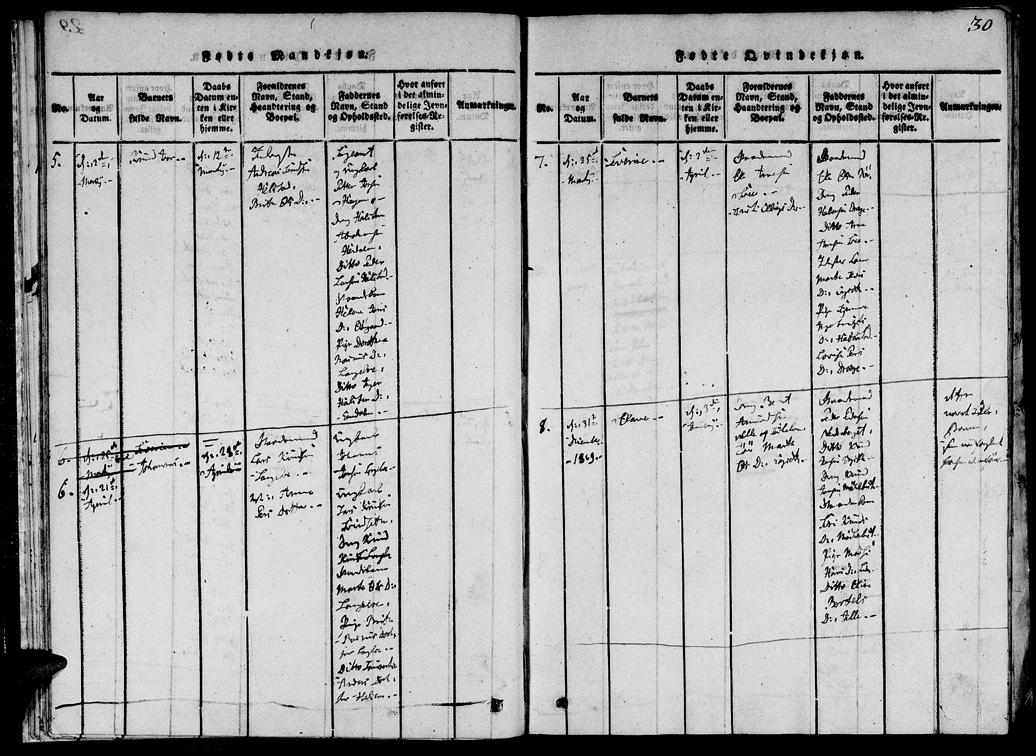 Ministerialprotokoller, klokkerbøker og fødselsregistre - Møre og Romsdal, AV/SAT-A-1454/520/L0273: Parish register (official) no. 520A03, 1817-1826, p. 30