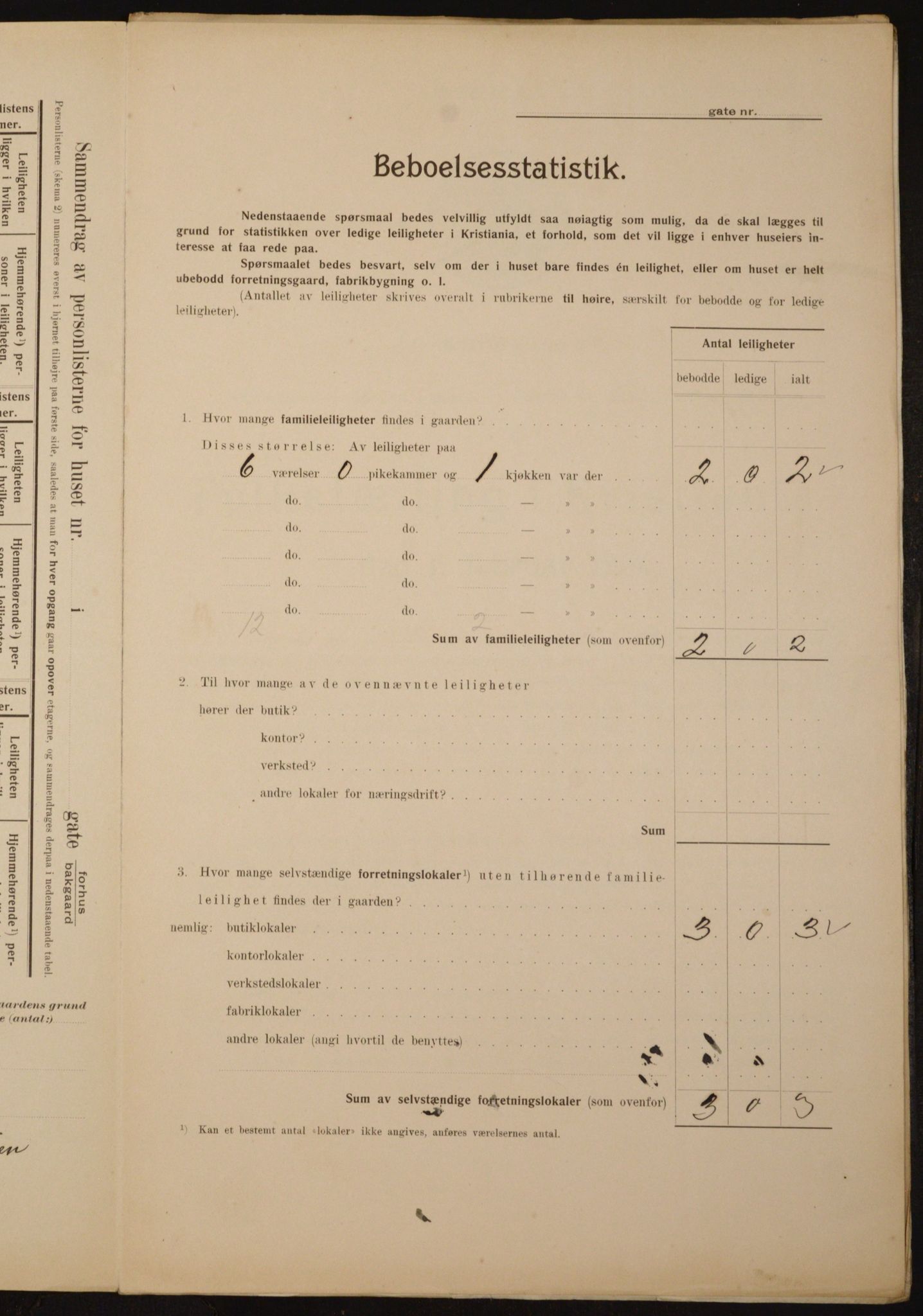 OBA, Municipal Census 1910 for Kristiania, 1910, p. 52358