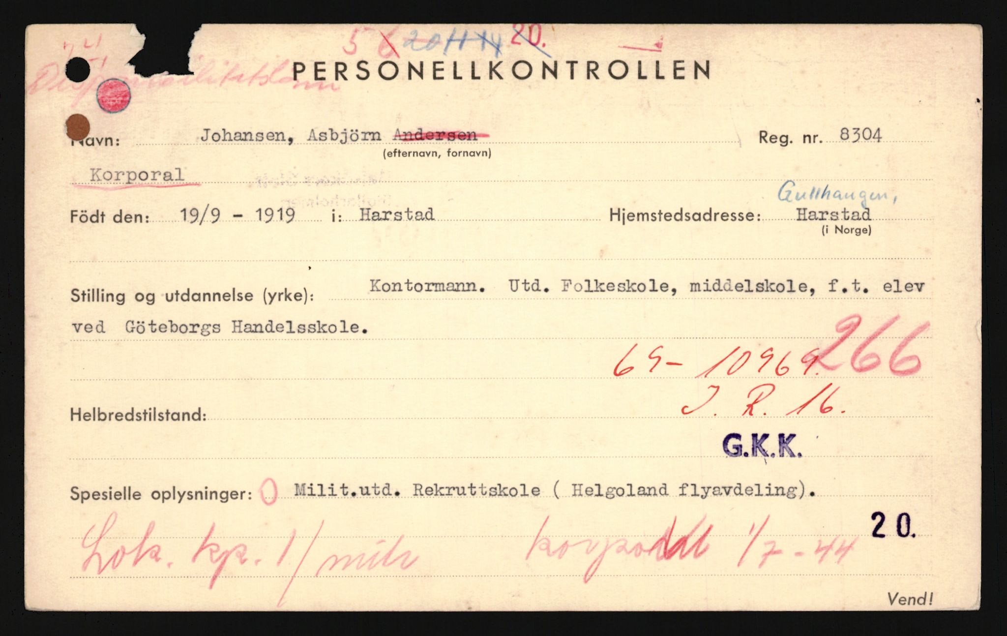 Forsvaret, Troms infanteriregiment nr. 16, AV/RA-RAFA-3146/P/Pa/L0024/0001: Rulleblad / Rulleblad for regimentets menige mannskaper, årsklasse 1940, 1940, p. 78