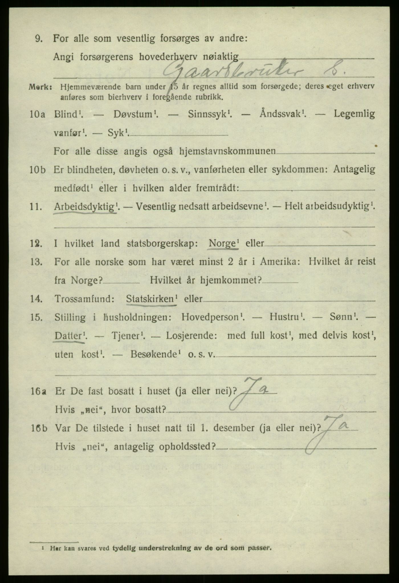 SAB, 1920 census for Kinn, 1920, p. 2814