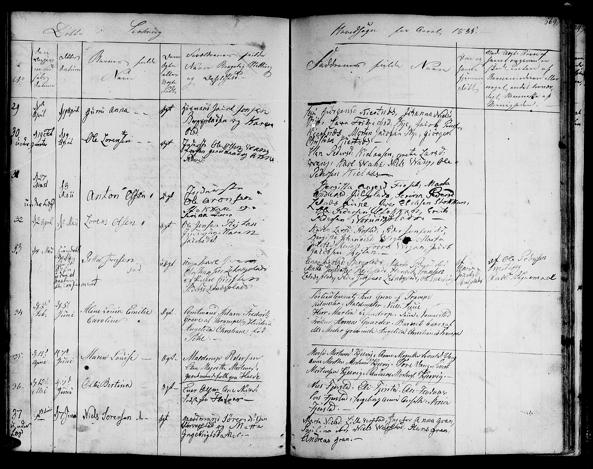 Ministerialprotokoller, klokkerbøker og fødselsregistre - Nord-Trøndelag, SAT/A-1458/730/L0277: Parish register (official) no. 730A06 /1, 1830-1839, p. 569