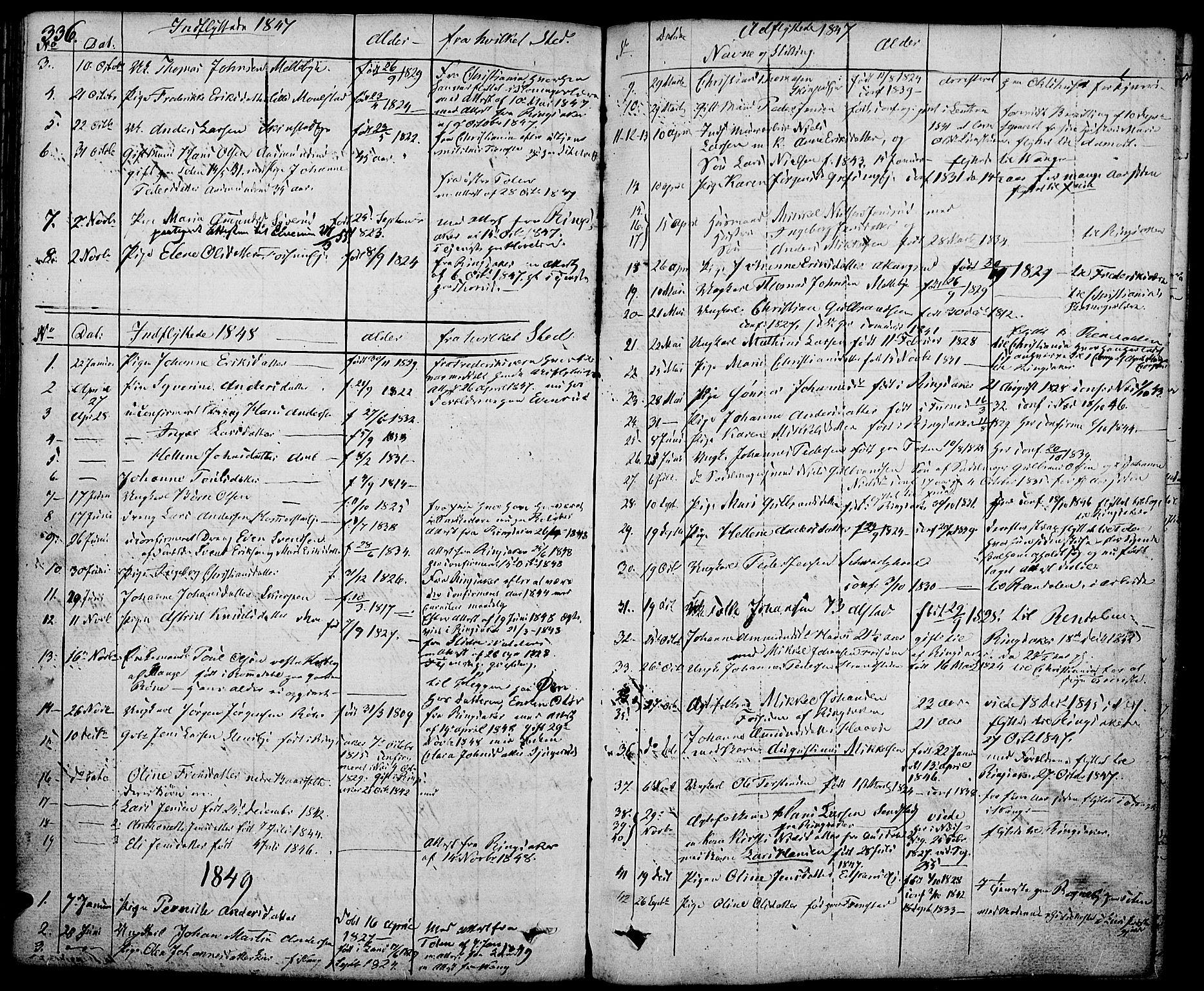 Nes prestekontor, Hedmark, SAH/PREST-020/K/Ka/L0003: Parish register (official) no. 3, 1827-1851, p. 336