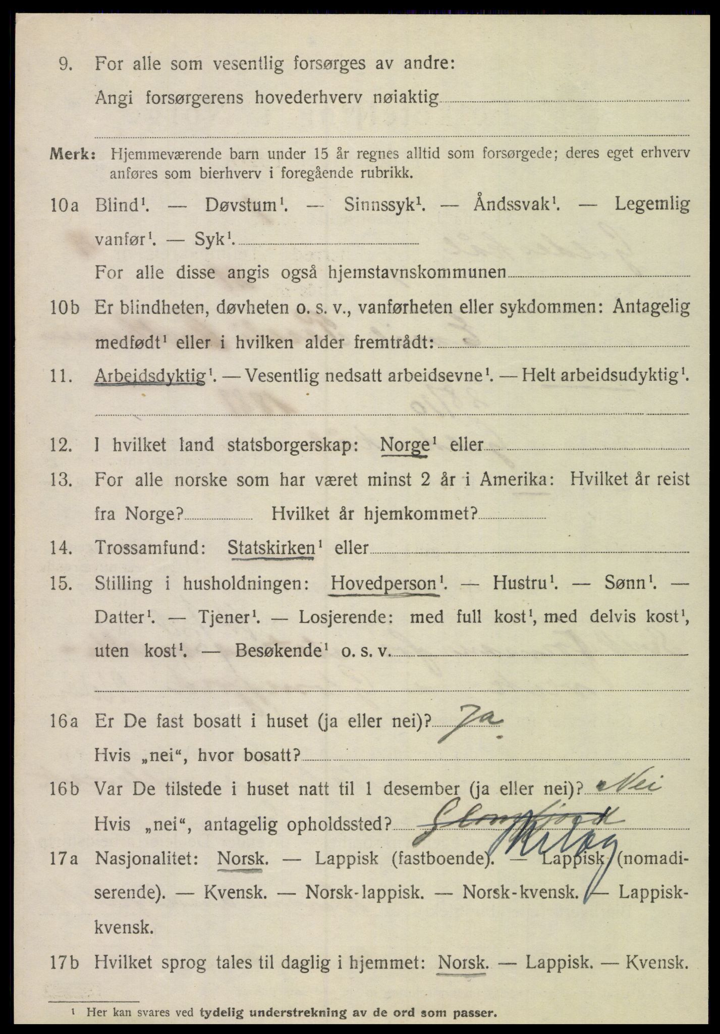 SAT, 1920 census for Gildeskål, 1920, p. 3715