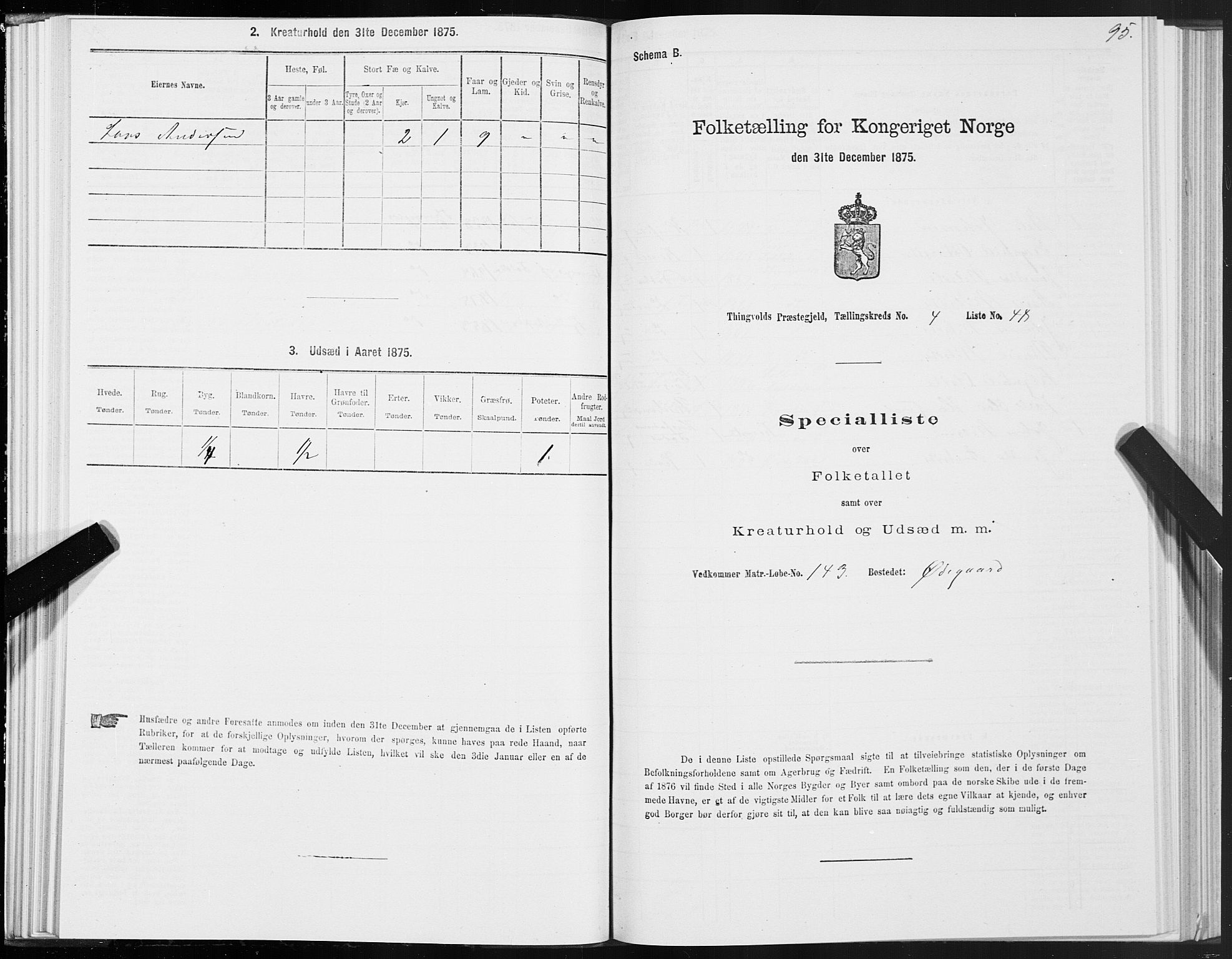 SAT, 1875 census for 1560P Tingvoll, 1875, p. 2095