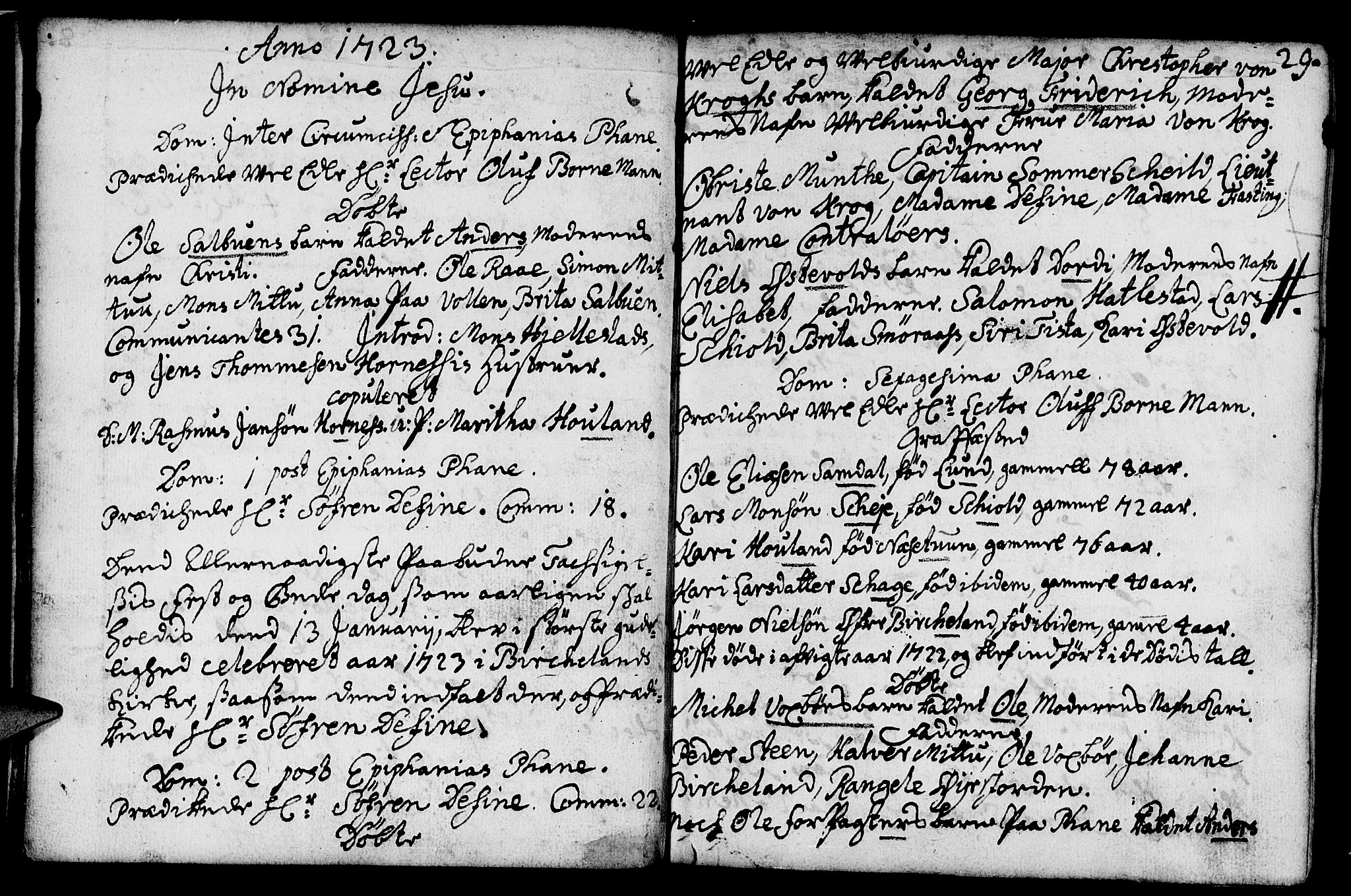 Fana Sokneprestembete, SAB/A-75101/H/Haa/Haaa/L0002: Parish register (official) no. A 2, 1719-1735, p. 29