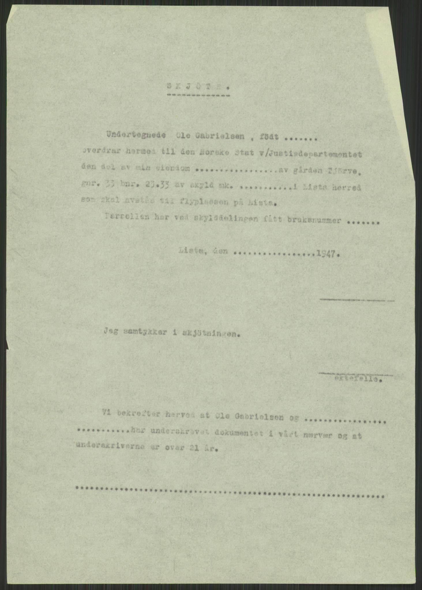 Forsvarsdepartementet, 10. kontor / Oppgjørskontoret, AV/RA-RAFA-1225/D/Db/L0182: Lista oppgjørskontor, 1942-1950, p. 11