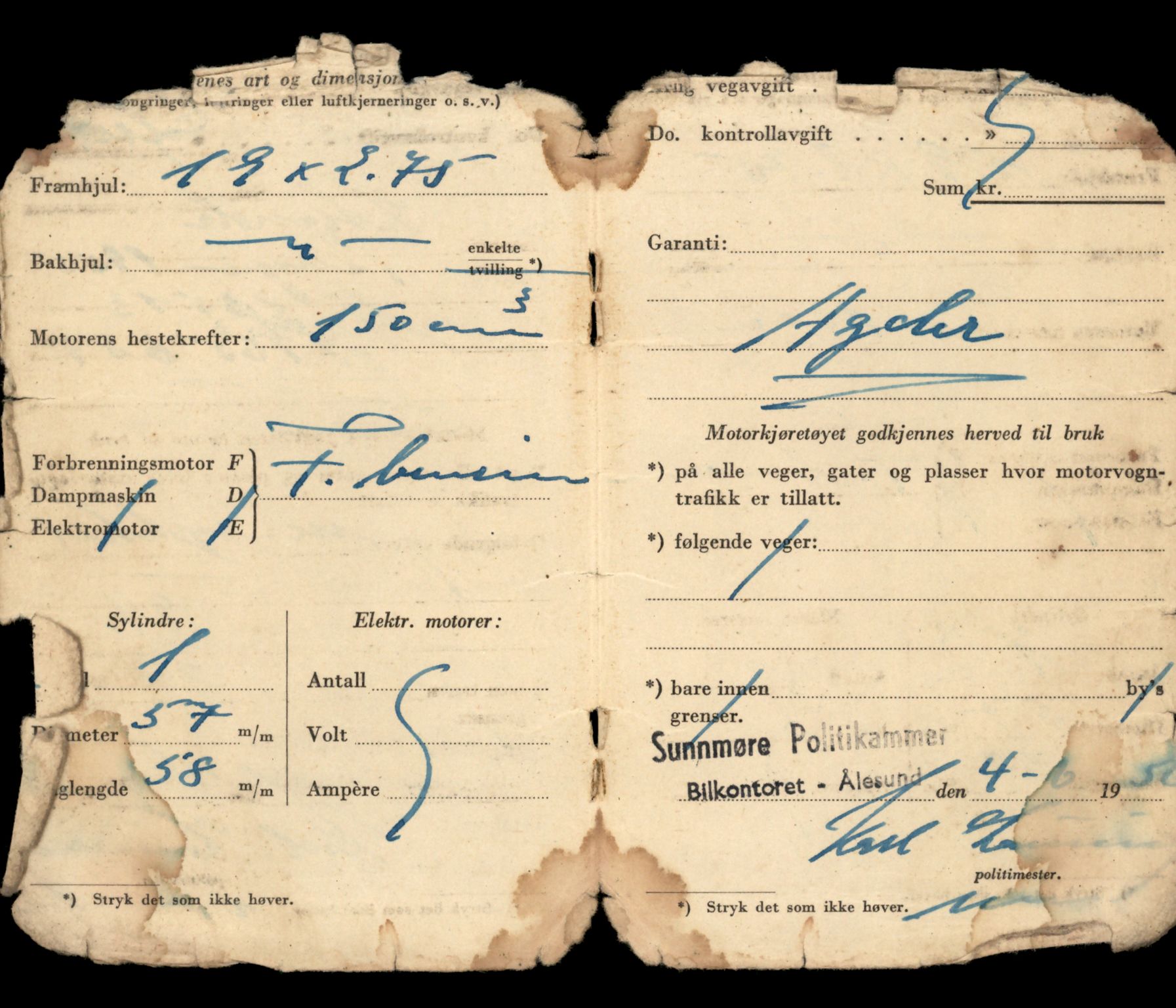Møre og Romsdal vegkontor - Ålesund trafikkstasjon, AV/SAT-A-4099/F/Fe/L0039: Registreringskort for kjøretøy T 13361 - T 13530, 1927-1998, p. 1224