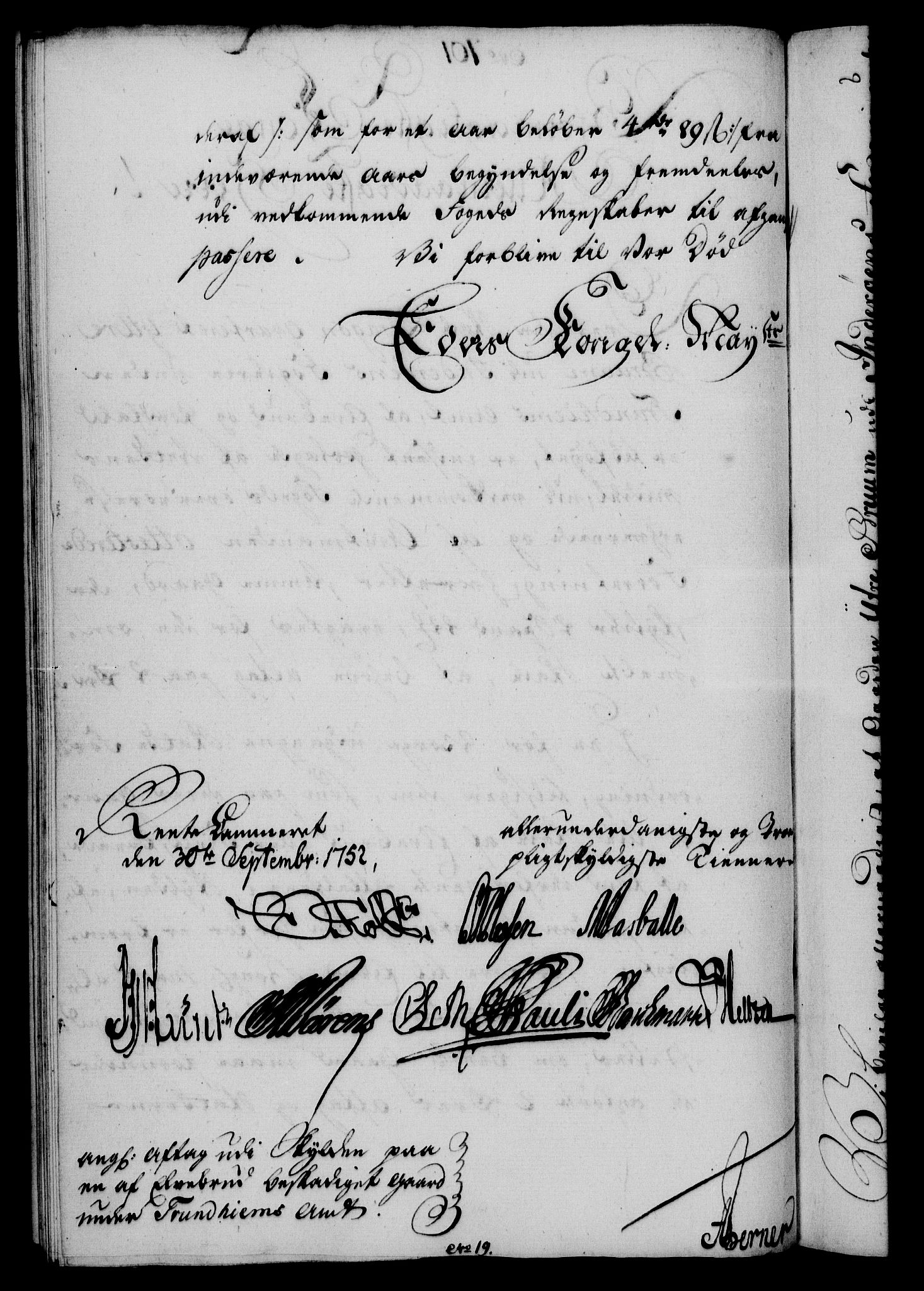Rentekammeret, Kammerkanselliet, RA/EA-3111/G/Gf/Gfa/L0034: Norsk relasjons- og resolusjonsprotokoll (merket RK 52.34), 1752, p. 563
