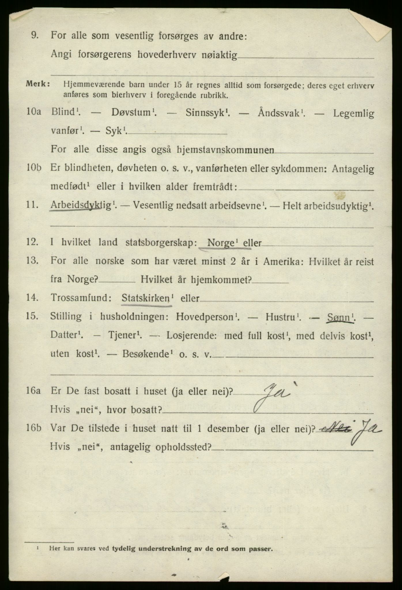 SAB, 1920 census for Stryn, 1920, p. 5199