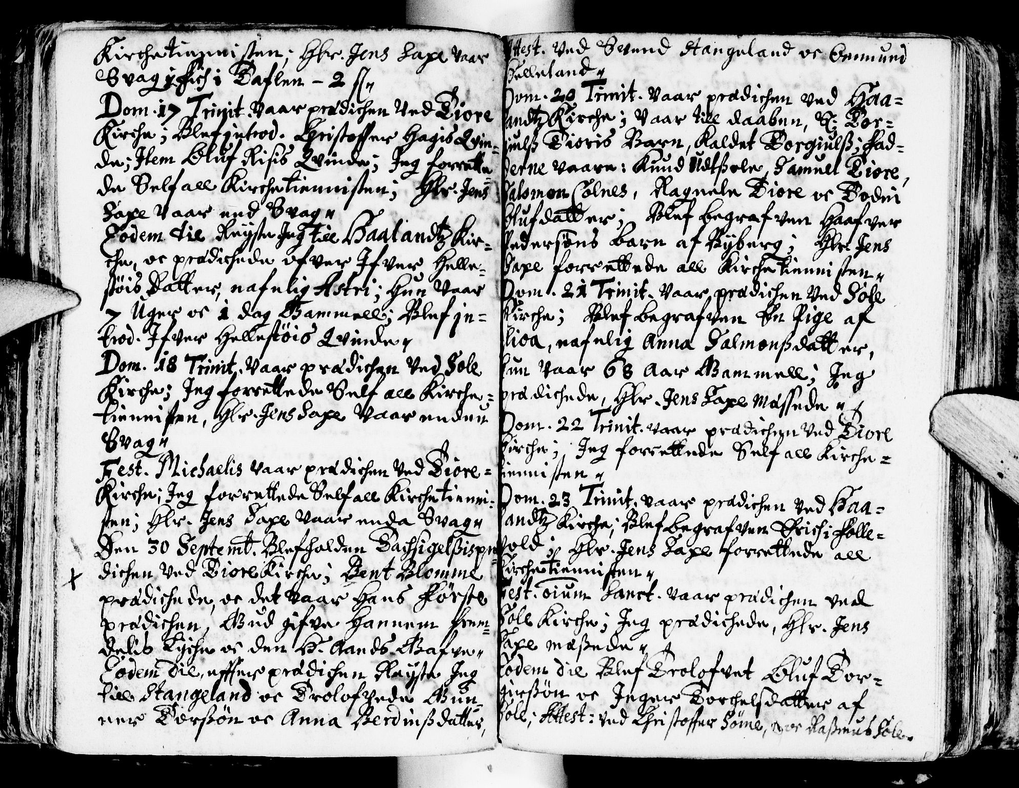 Håland sokneprestkontor, AV/SAST-A-101802/001/30BA/L0001: Parish register (official) no. A 1, 1671-1722