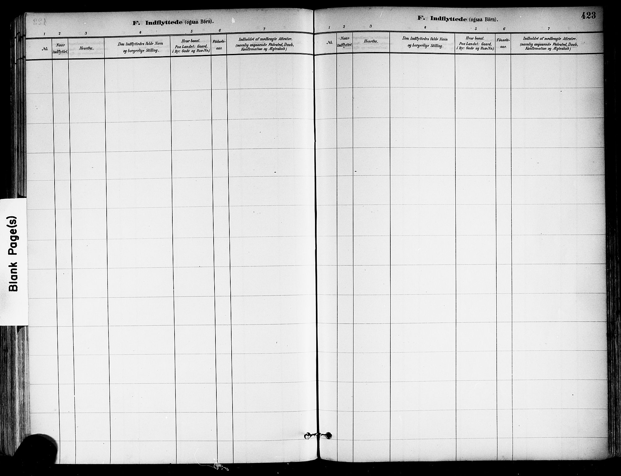 Tønsberg kirkebøker, AV/SAKO-A-330/F/Fa/L0011: Parish register (official) no. I 11, 1881-1890, p. 423