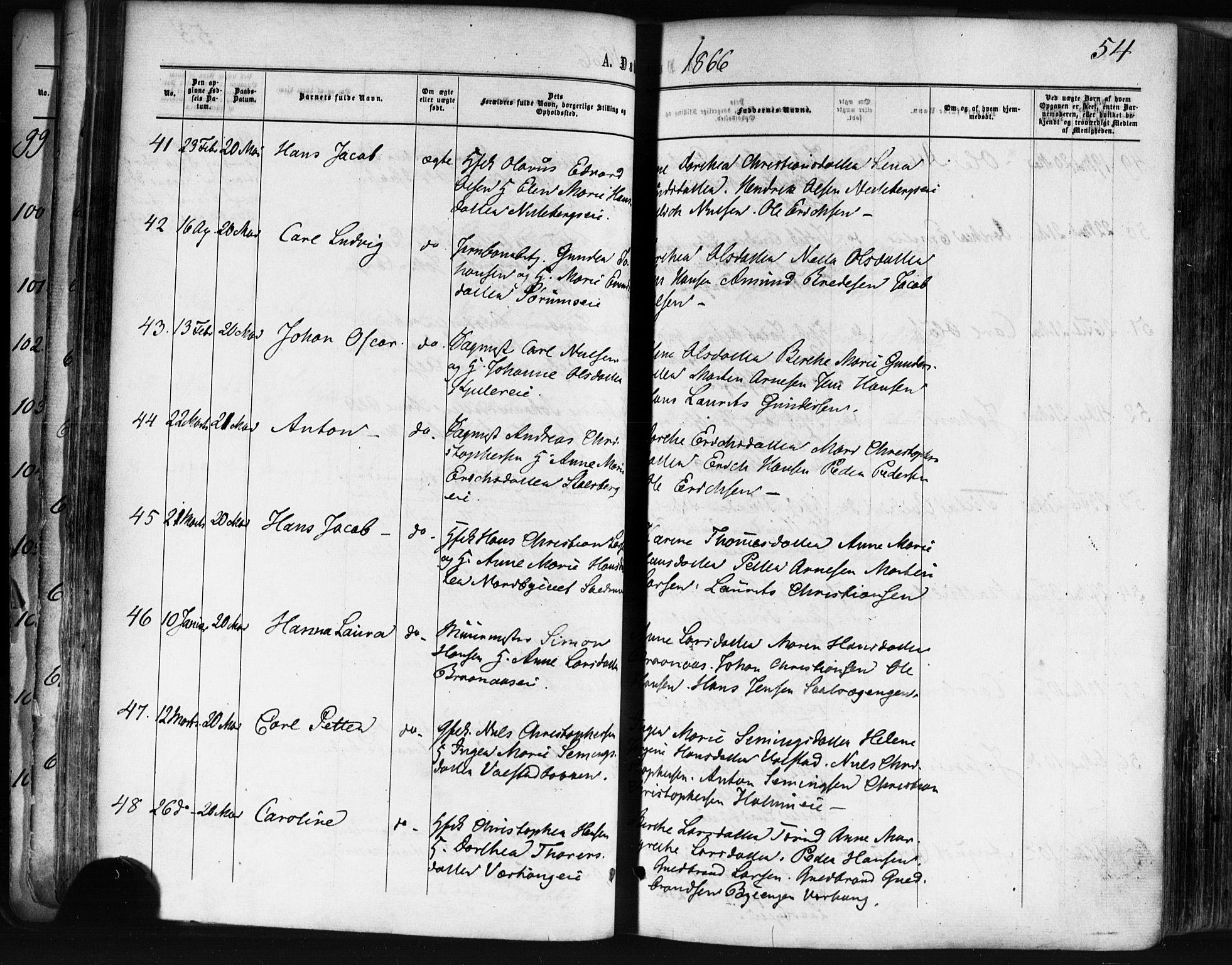 Skedsmo prestekontor Kirkebøker, AV/SAO-A-10033a/F/Fa/L0011: Parish register (official) no. I 11, 1866-1876, p. 54