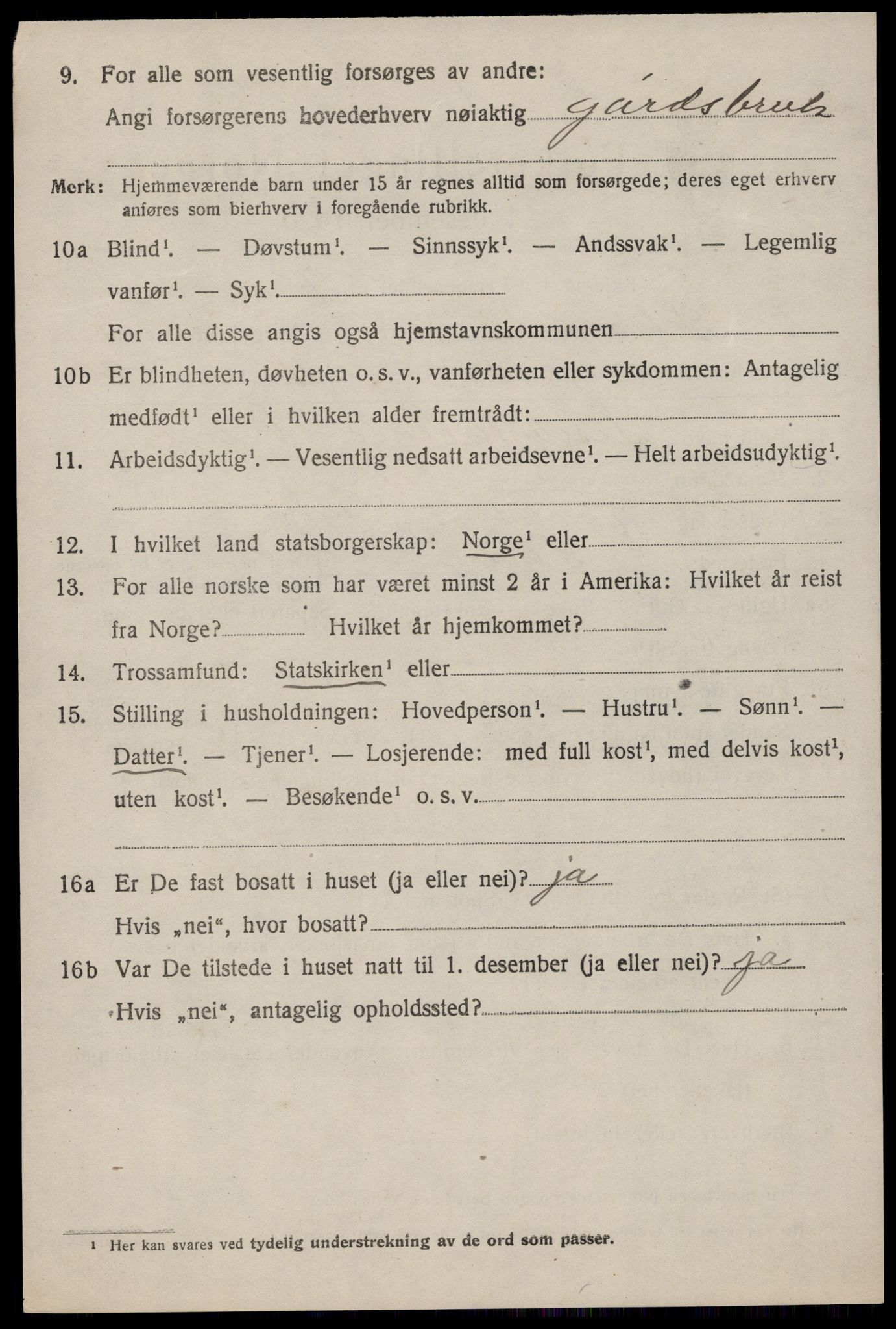 SAST, 1920 census for Skåre, 1920, p. 1633