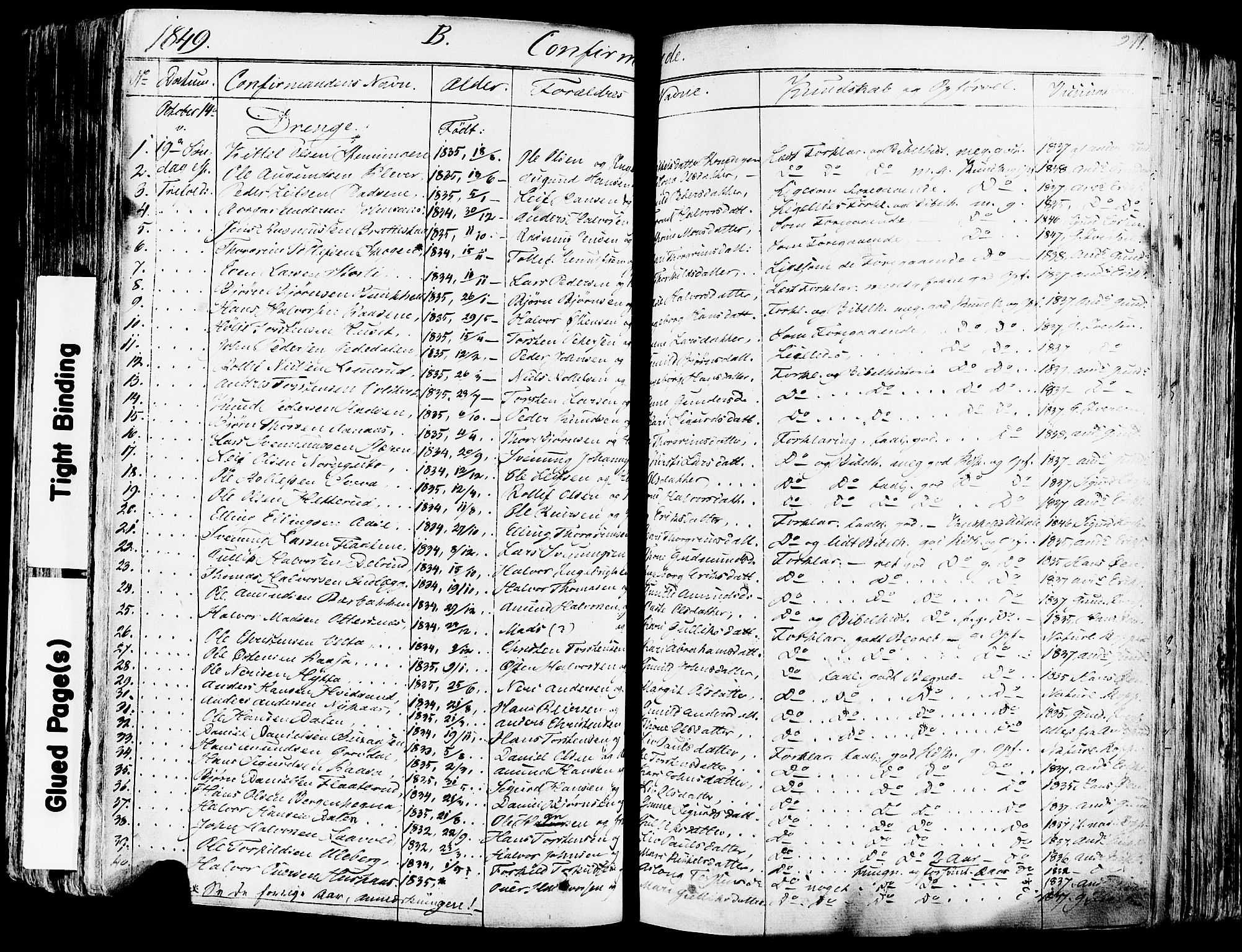 Sauherad kirkebøker, AV/SAKO-A-298/F/Fa/L0006: Parish register (official) no. I 6, 1827-1850, p. 211