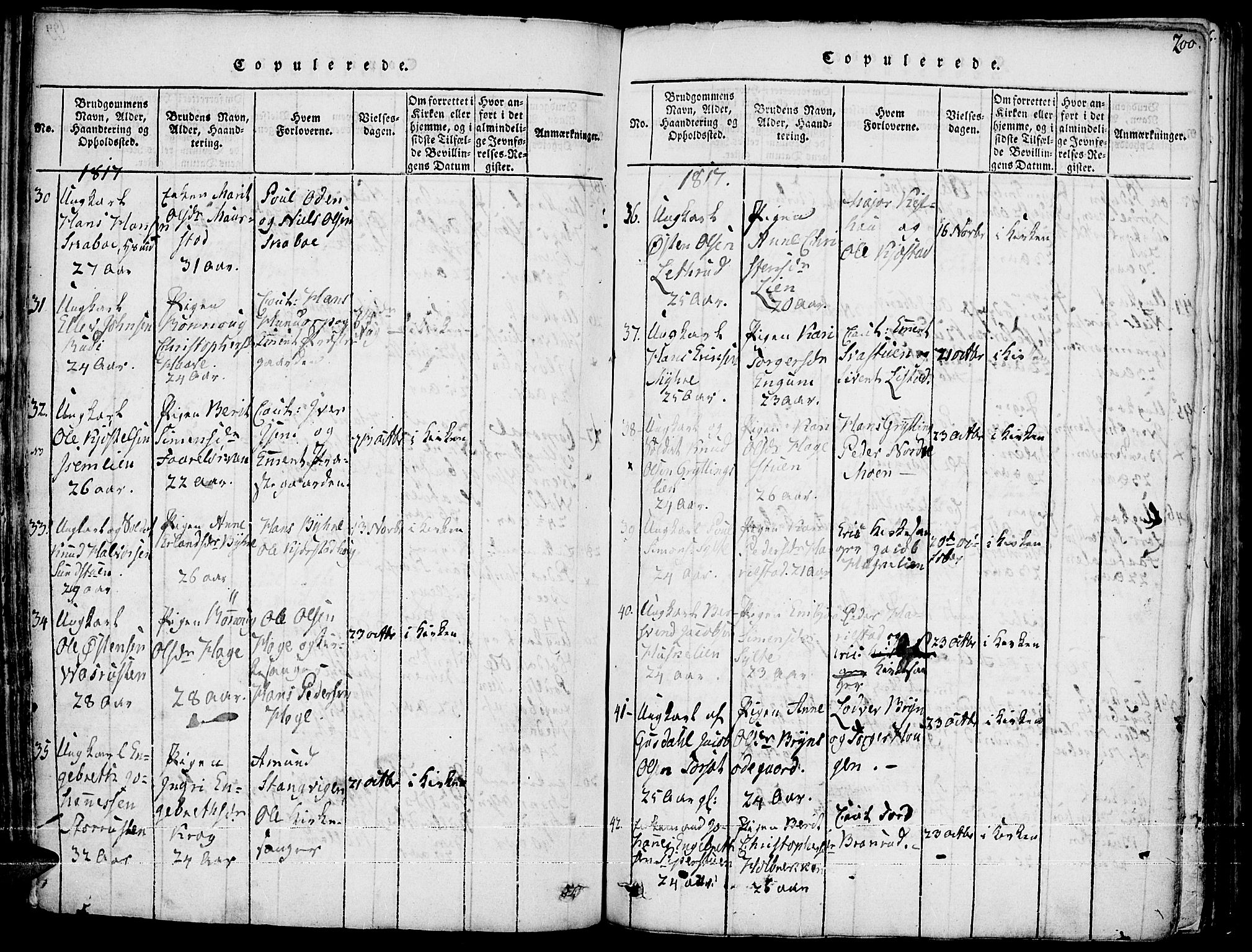 Fron prestekontor, AV/SAH-PREST-078/H/Ha/Haa/L0002: Parish register (official) no. 2, 1816-1827, p. 200