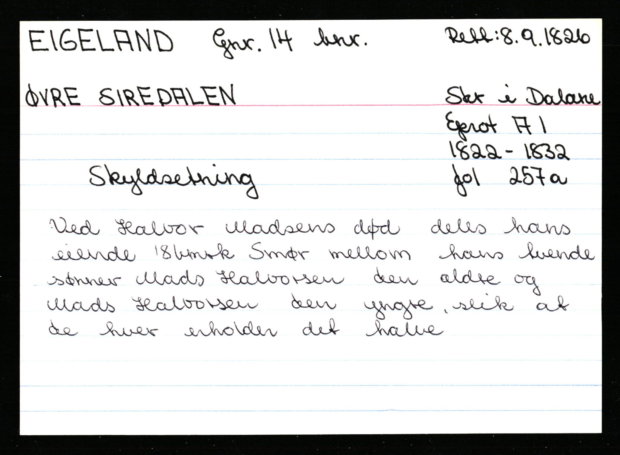 Statsarkivet i Stavanger, AV/SAST-A-101971/03/Y/Ym/L0072: Åstedskort sortert etter gårdsnavn: Årvold - Åvendal (Rogaland) og Ausdal - Jendal indre (Vest-Agder), 1600-1950, p. 486