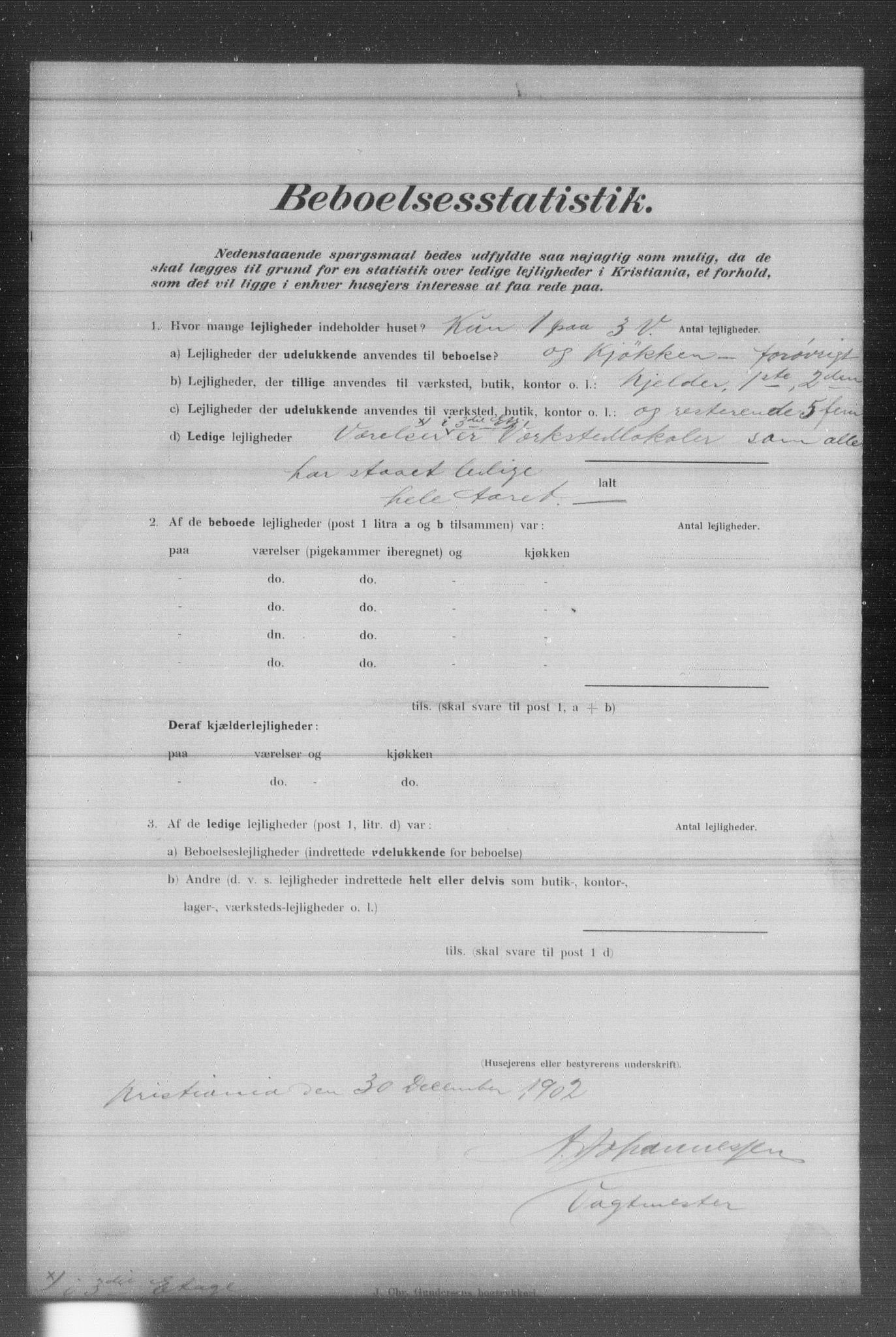 OBA, Municipal Census 1902 for Kristiania, 1902, p. 428