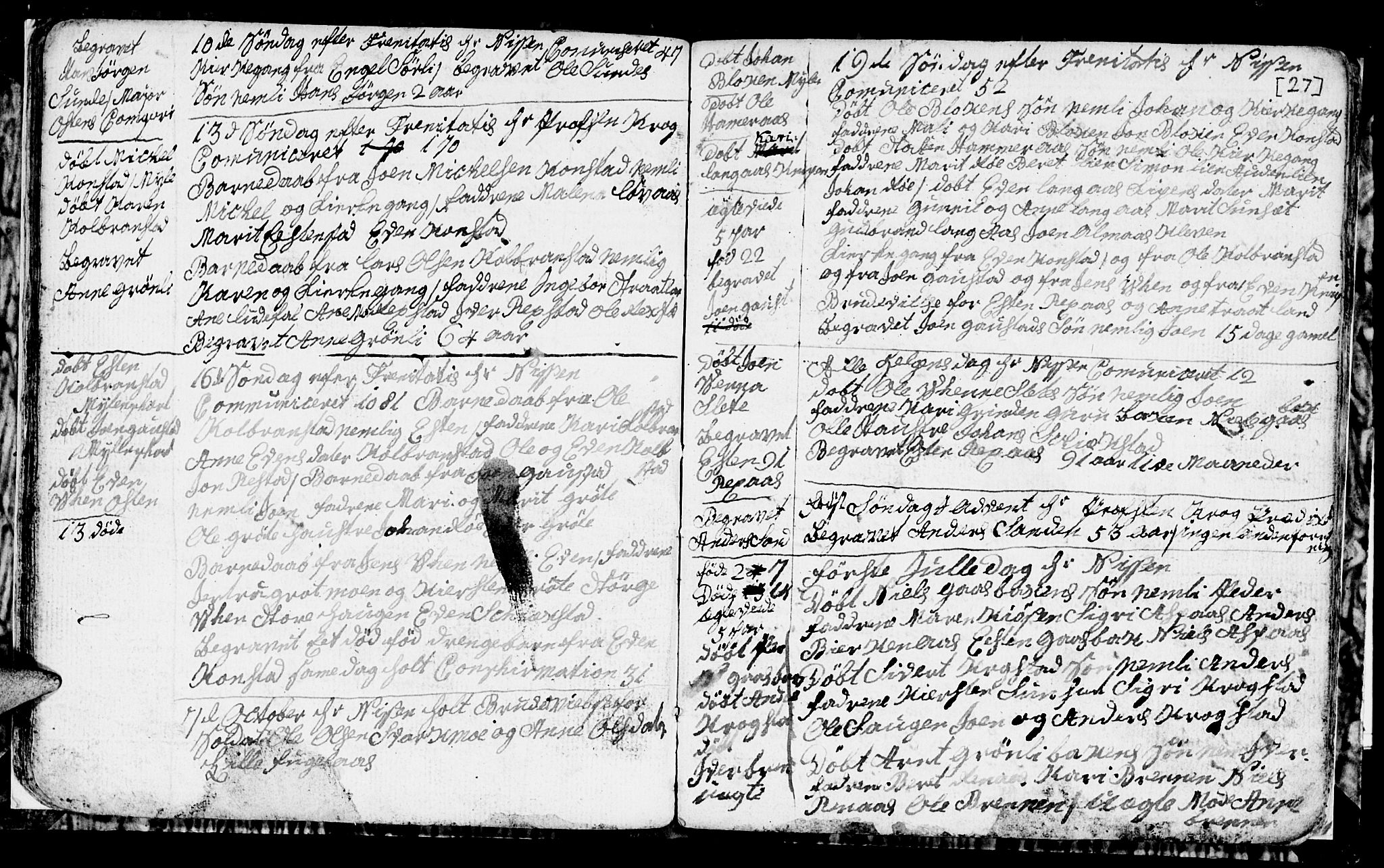 Ministerialprotokoller, klokkerbøker og fødselsregistre - Sør-Trøndelag, SAT/A-1456/694/L1129: Parish register (copy) no. 694C01, 1793-1815, p. 27