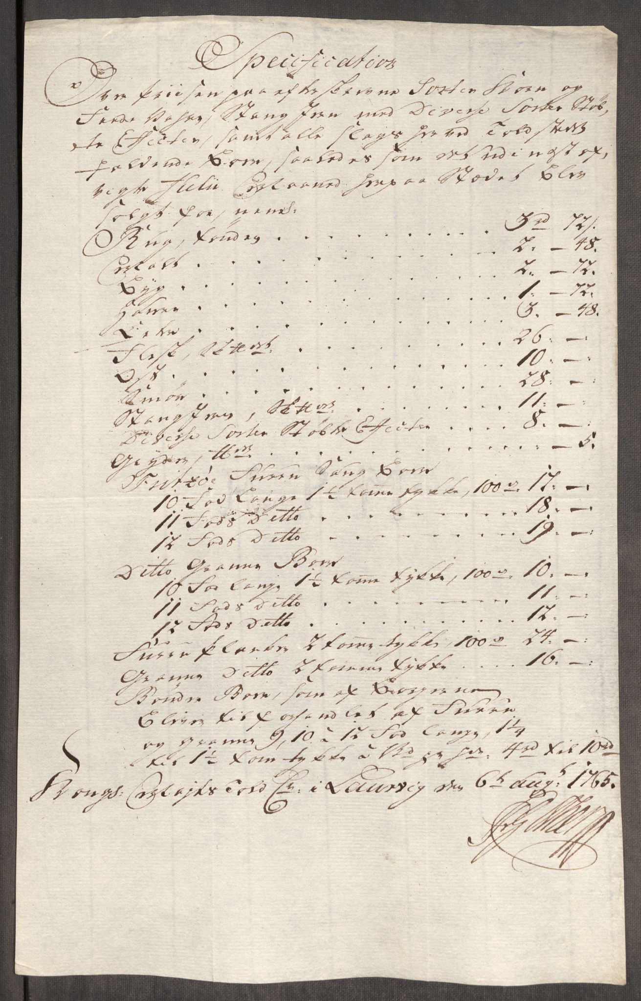 Rentekammeret inntil 1814, Realistisk ordnet avdeling, AV/RA-EA-4070/Oe/L0008: [Ø1]: Priskuranter, 1764-1768, p. 400