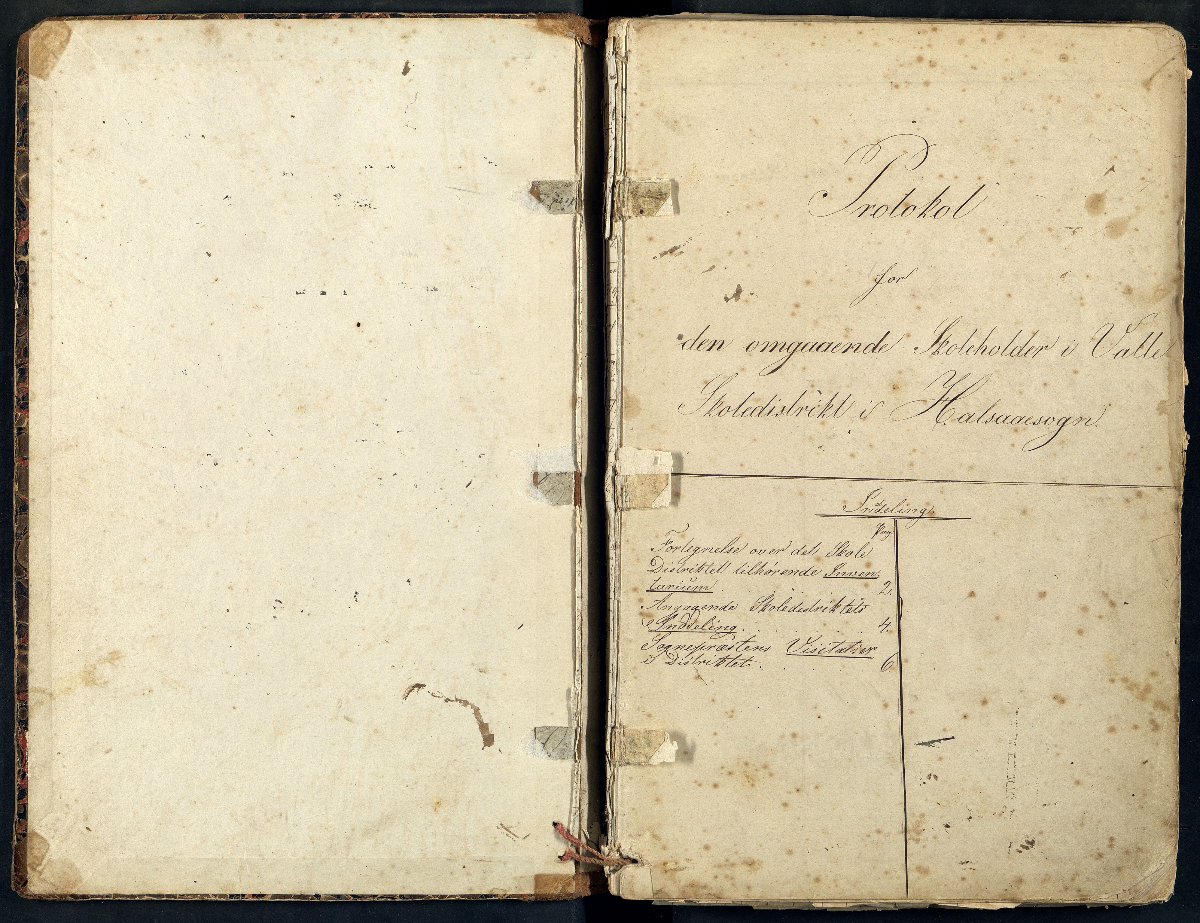 Halse og Harkmark kommune - Skolestyret, ARKSOR/1002HH510/G/L0004: Skoleprotokoll - omreisende lærer (d), 1850-1897