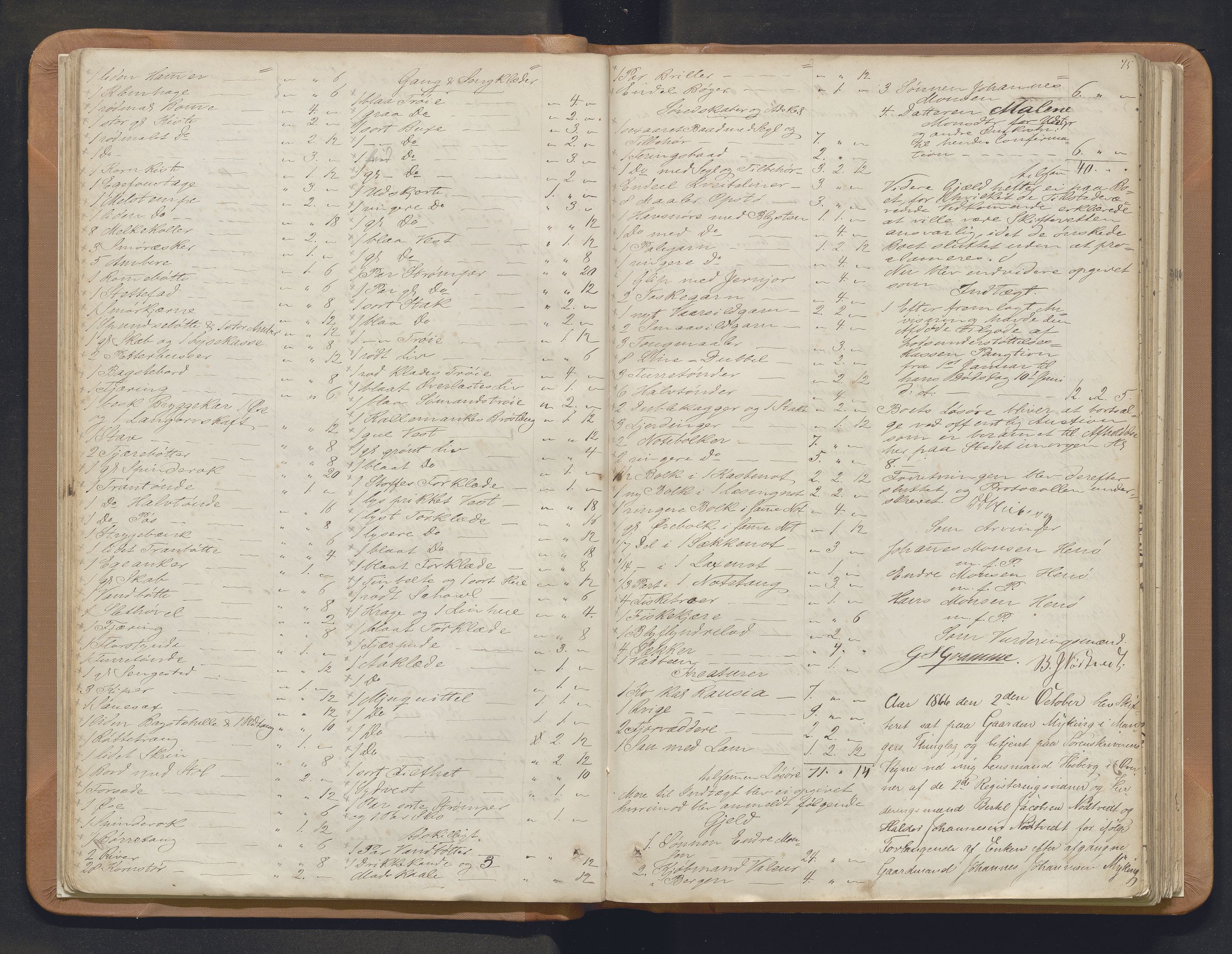 Nordhordland sorenskrivar, SAB/A-2901/1/H/Hb/L0021: Registreringsprotokollar, 1865-1876, p. 44-45