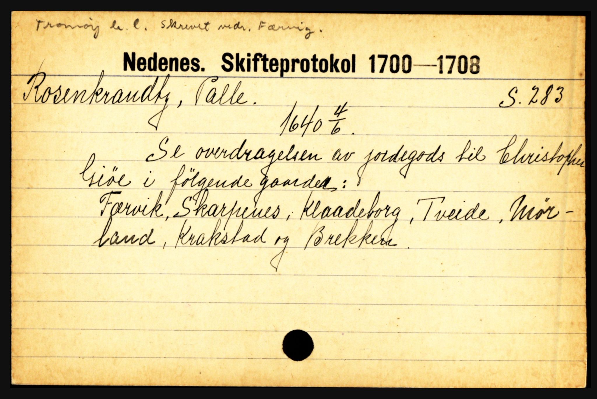 Nedenes sorenskriveri før 1824, SAK/1221-0007/H, p. 24353