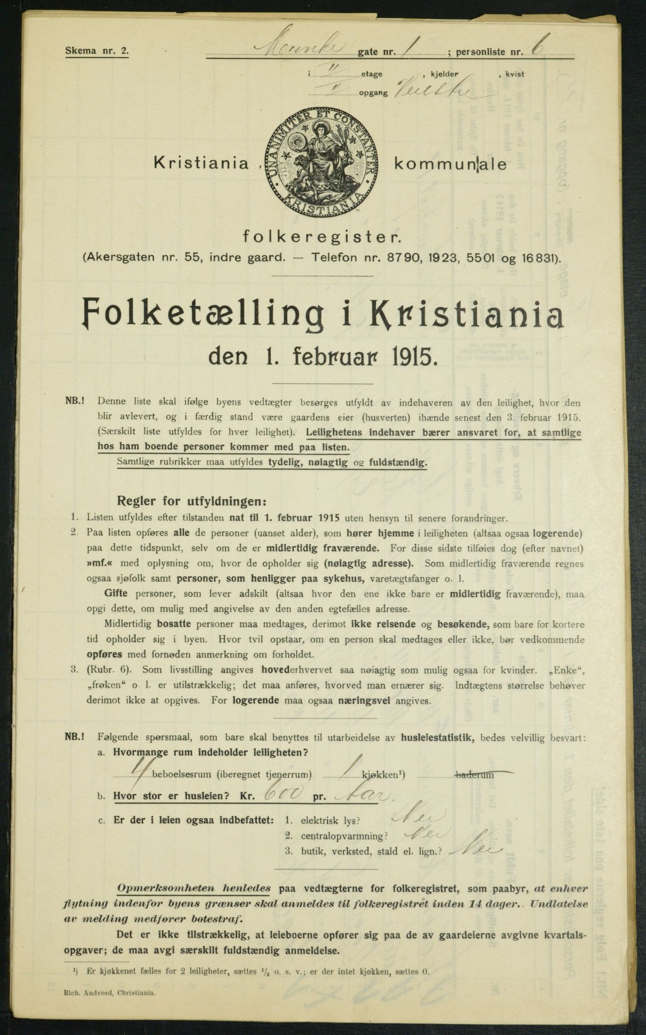 OBA, Municipal Census 1915 for Kristiania, 1915, p. 67387