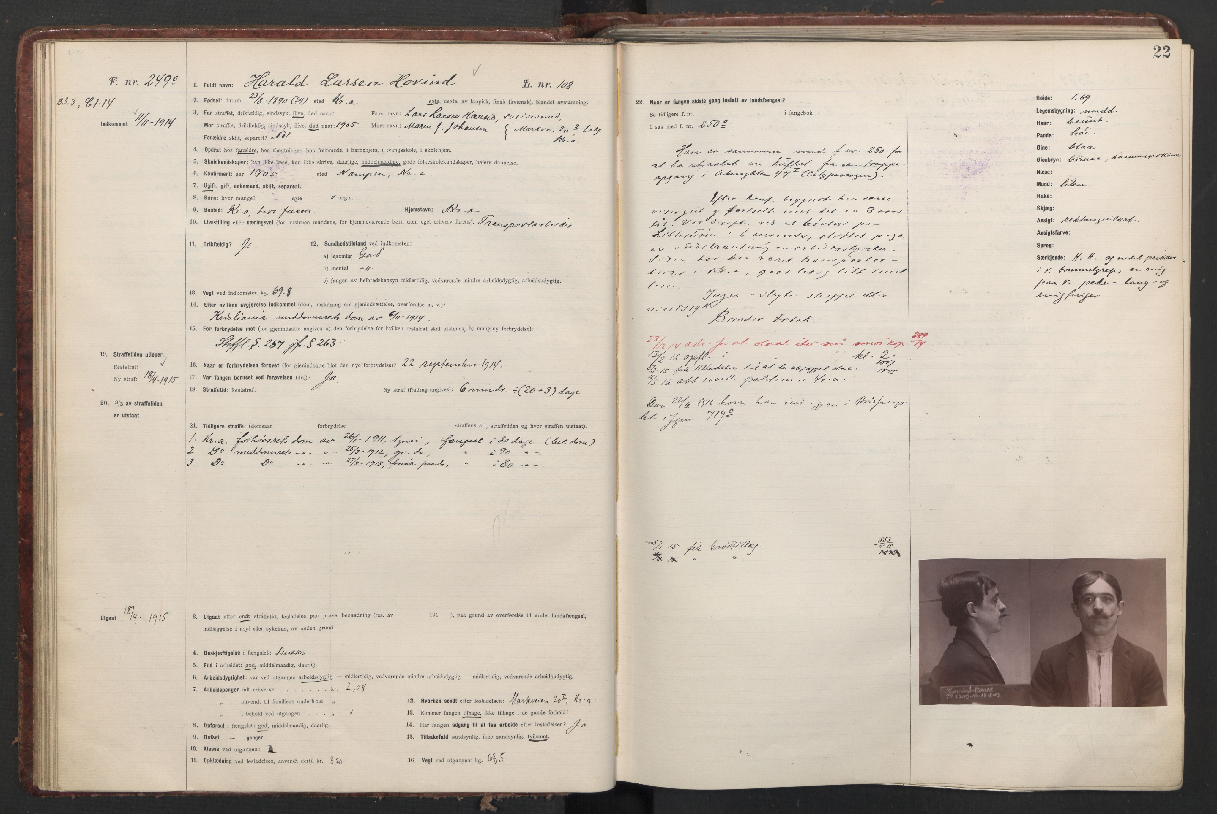 Botsfengslet, AV/RA-S-1539/D/Db/Dbb/L0047: 228o - 563o, 1914-1915, p. 22