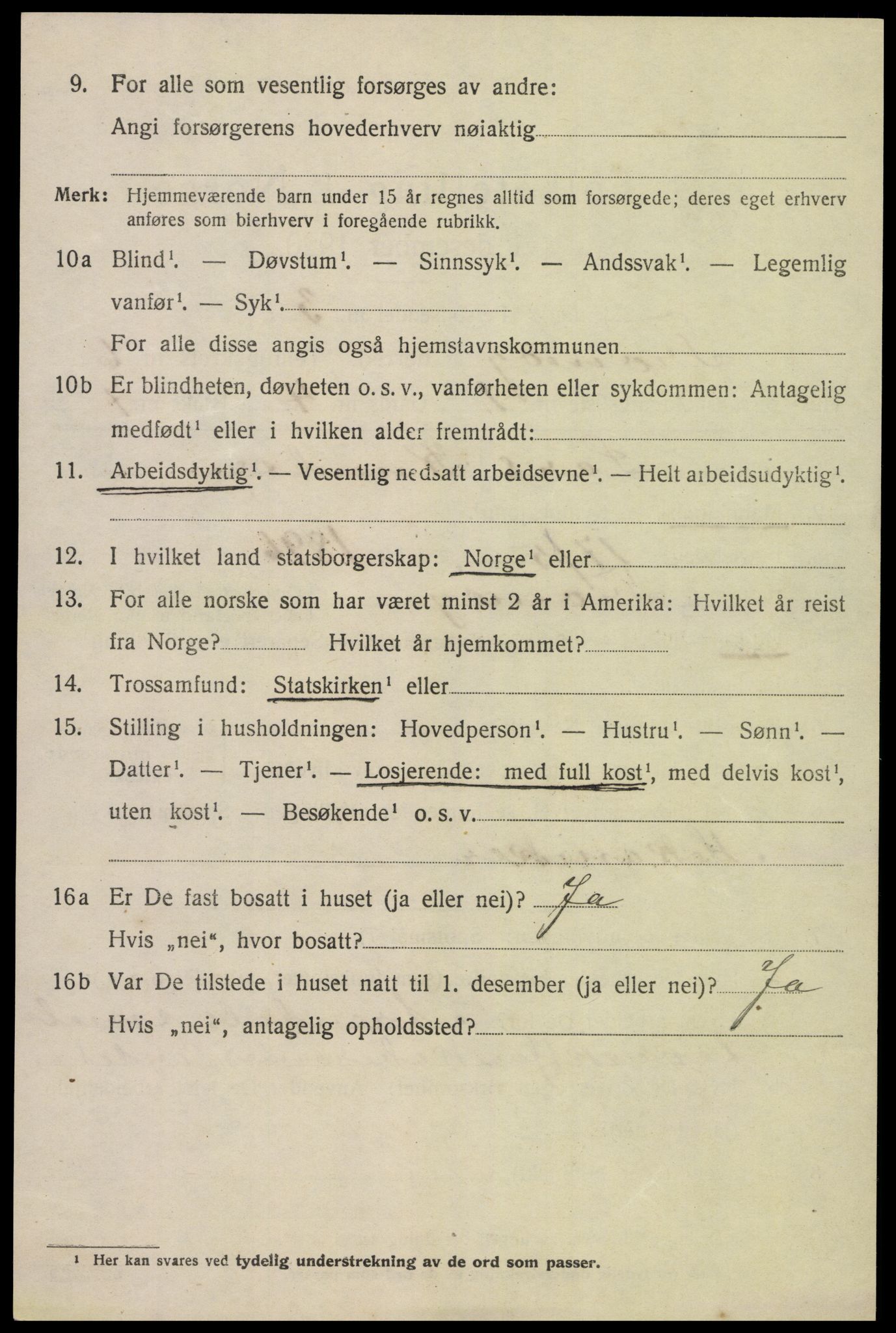 SAK, 1920 census for Tromøy, 1920, p. 4436