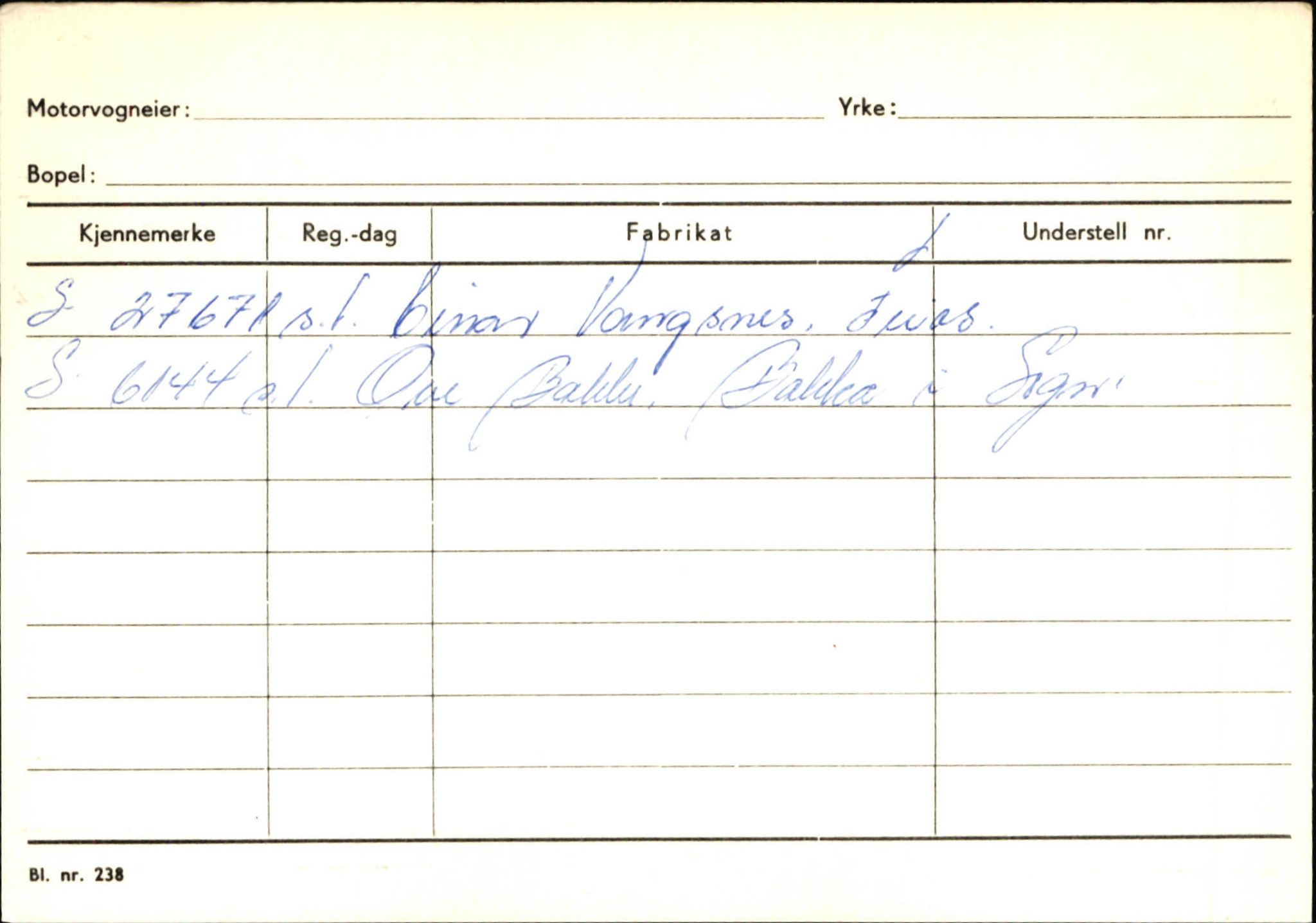 Statens vegvesen, Sogn og Fjordane vegkontor, SAB/A-5301/4/F/L0126: Eigarregister Fjaler M-Å. Leikanger A-Å, 1945-1975, p. 1475