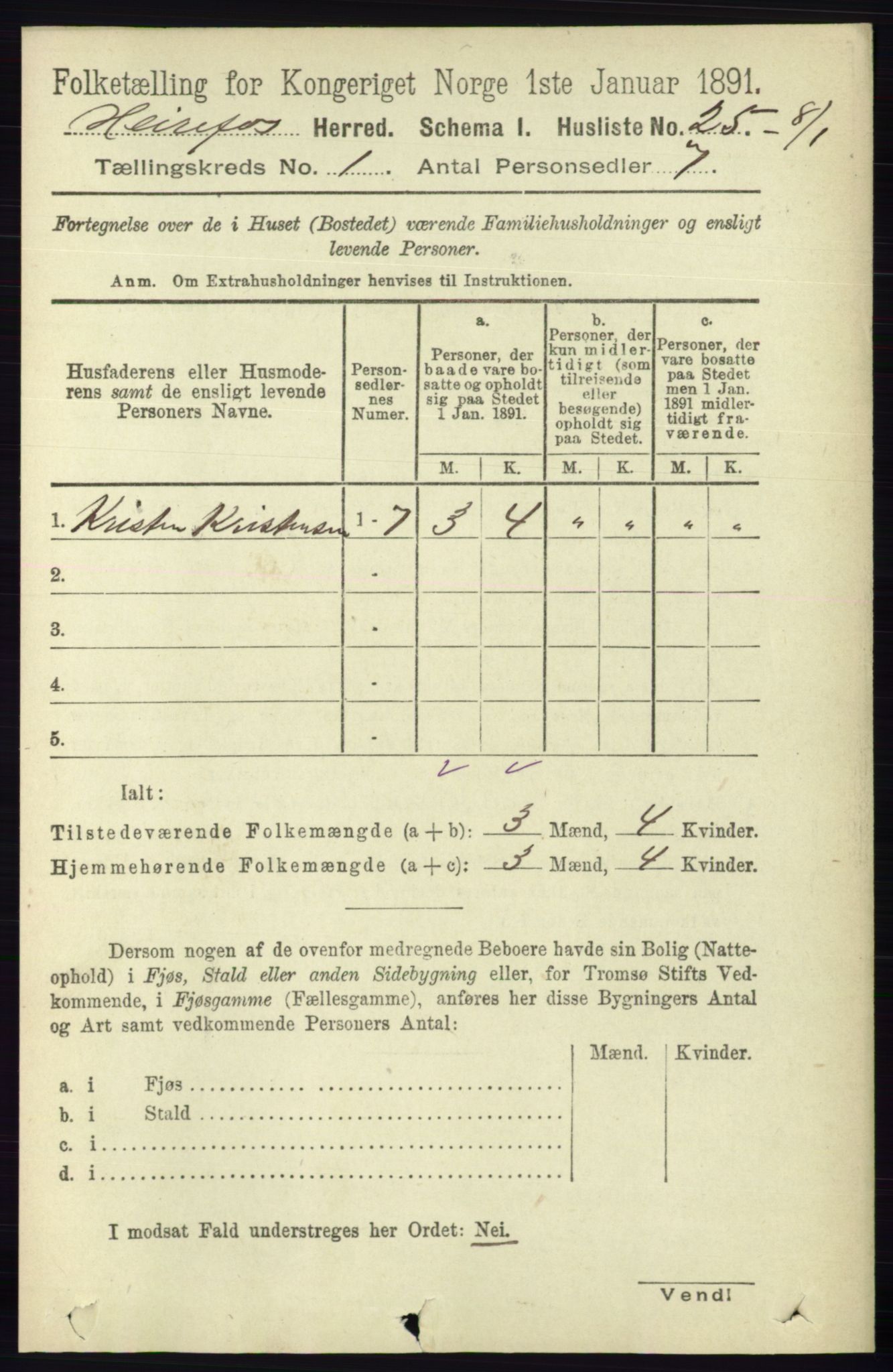 RA, 1891 census for 0933 Herefoss, 1891, p. 37