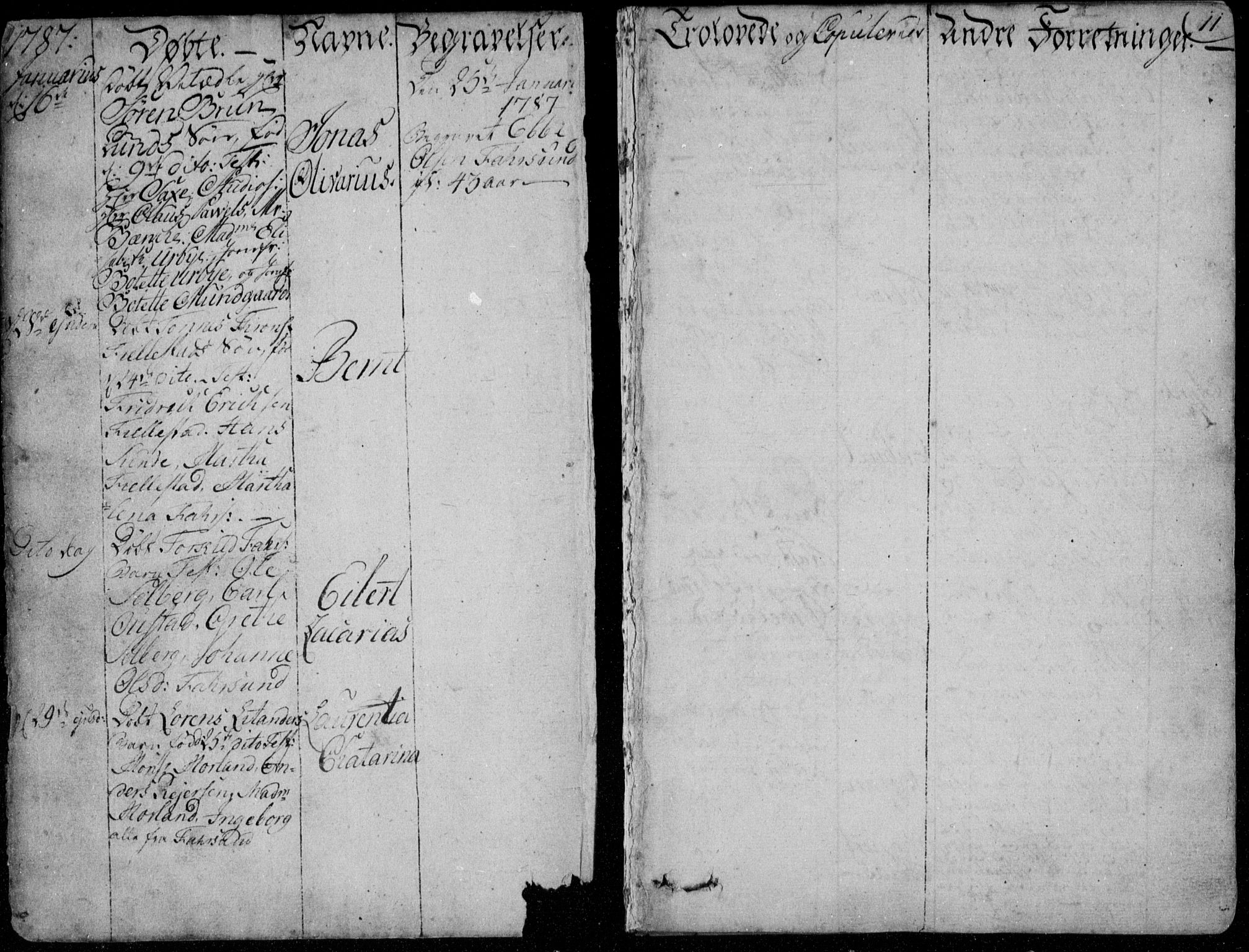 Farsund sokneprestkontor, SAK/1111-0009/F/Fa/L0001: Parish register (official) no. A 1, 1784-1815, p. 11