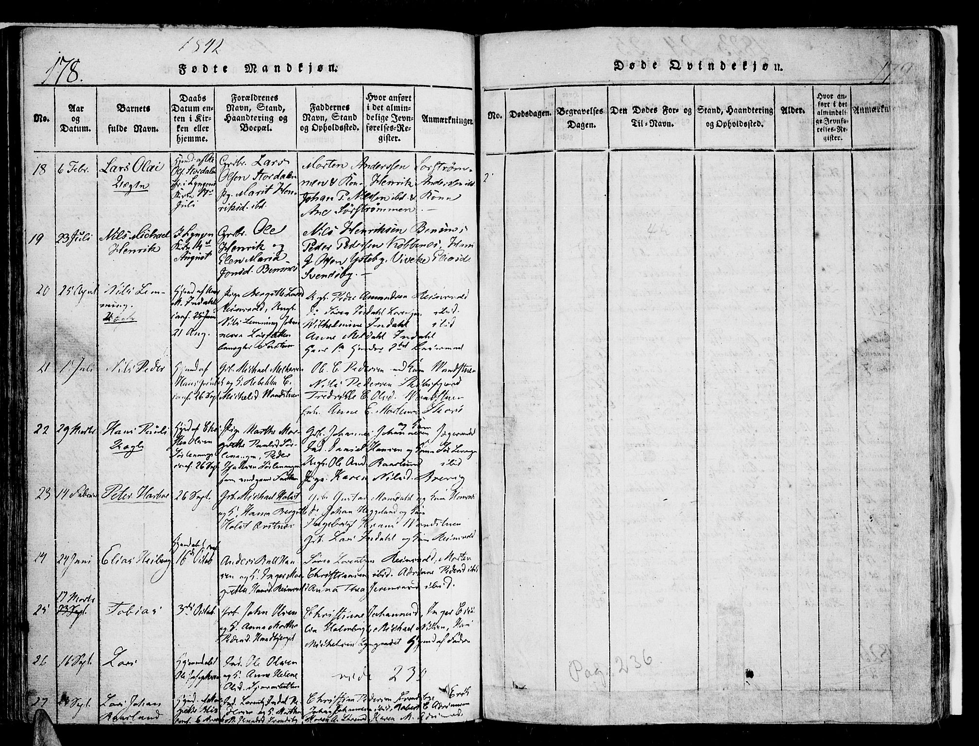 Karlsøy sokneprestembete, SATØ/S-1299/H/Ha/Haa/L0002kirke: Parish register (official) no. 2, 1823-1842, p. 178-179