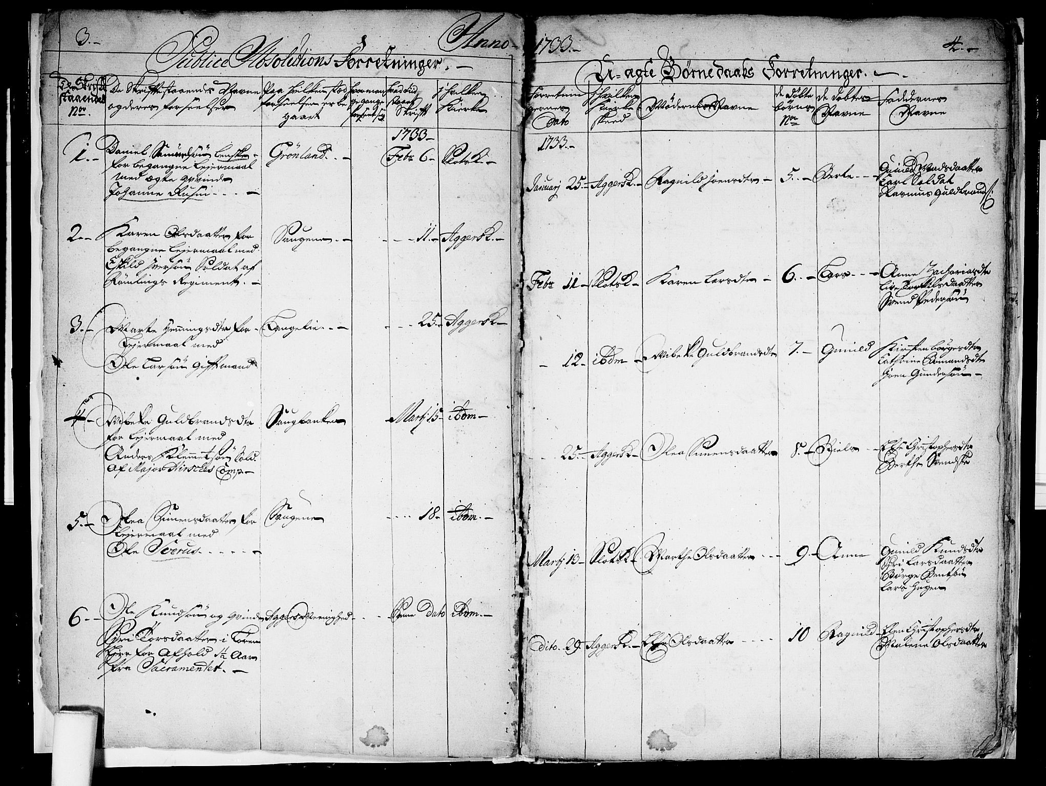 Aker prestekontor kirkebøker, SAO/A-10861/F/L0006: Parish register (official) no. 6, 1732-1734, p. 3-4